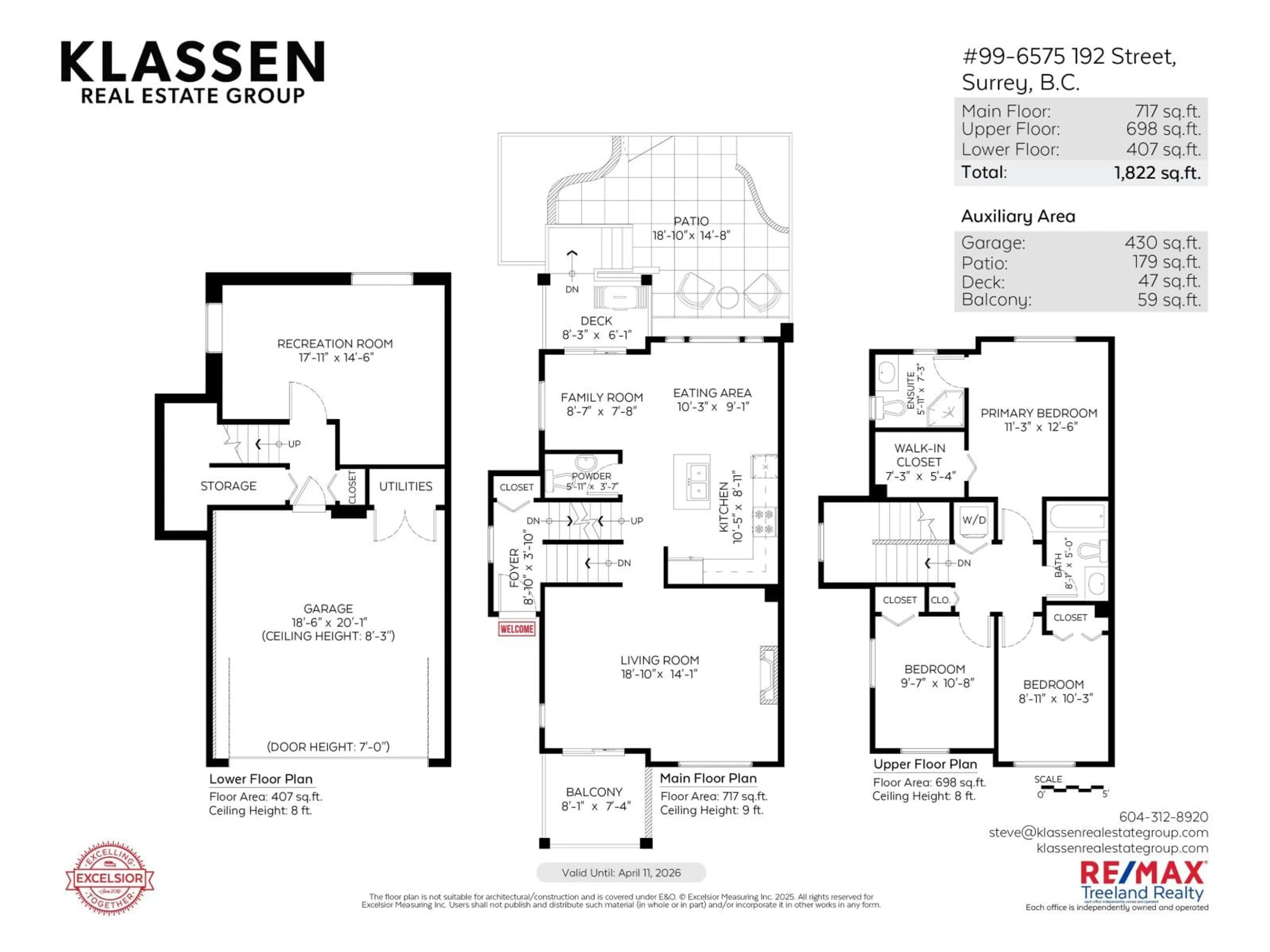 Floor plan for 99 - 6575 192, Surrey British Columbia V4N5T8