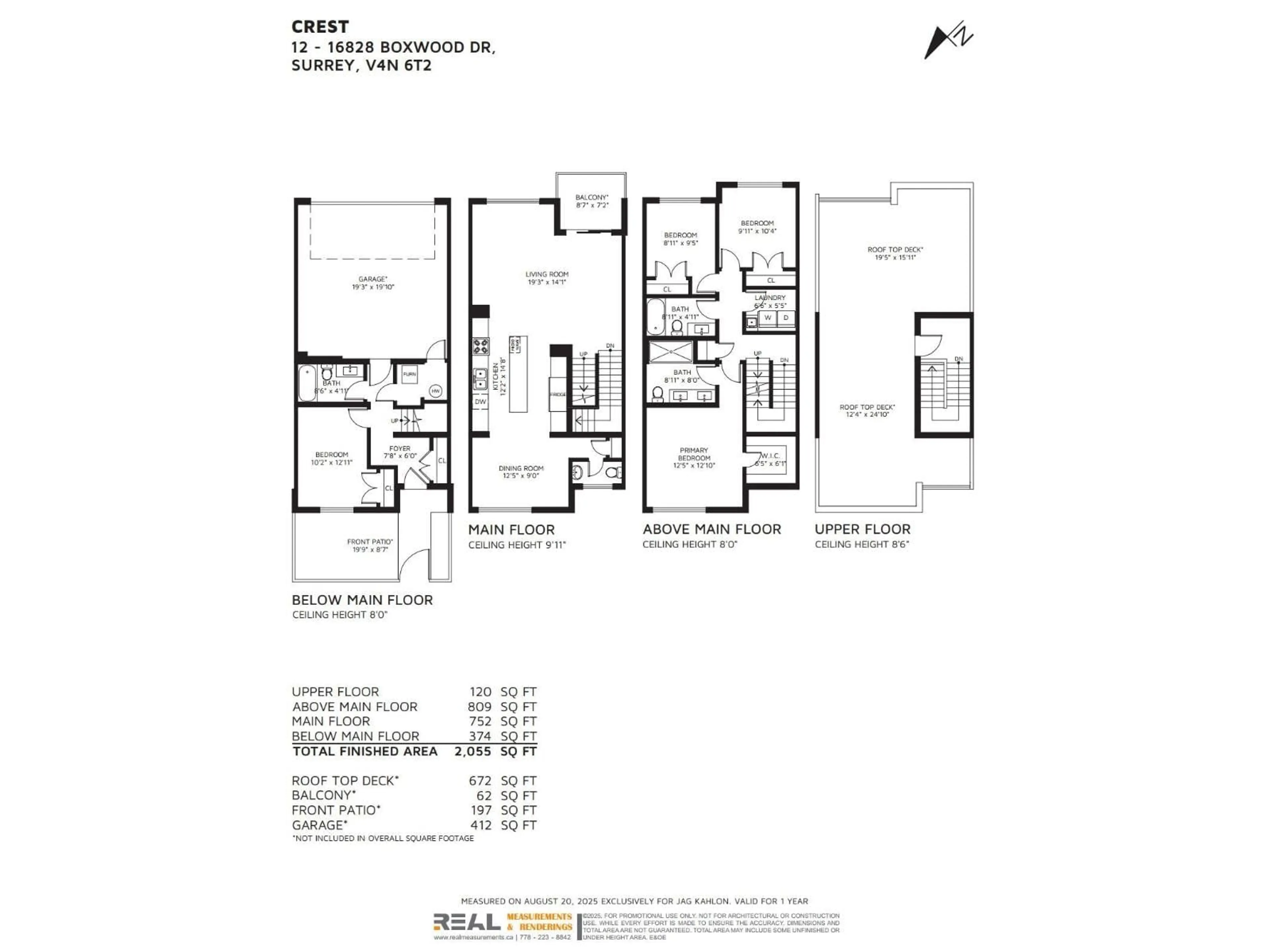 Floor plan for 12 - 16828 BOXWOOD, Surrey British Columbia V4N6T2