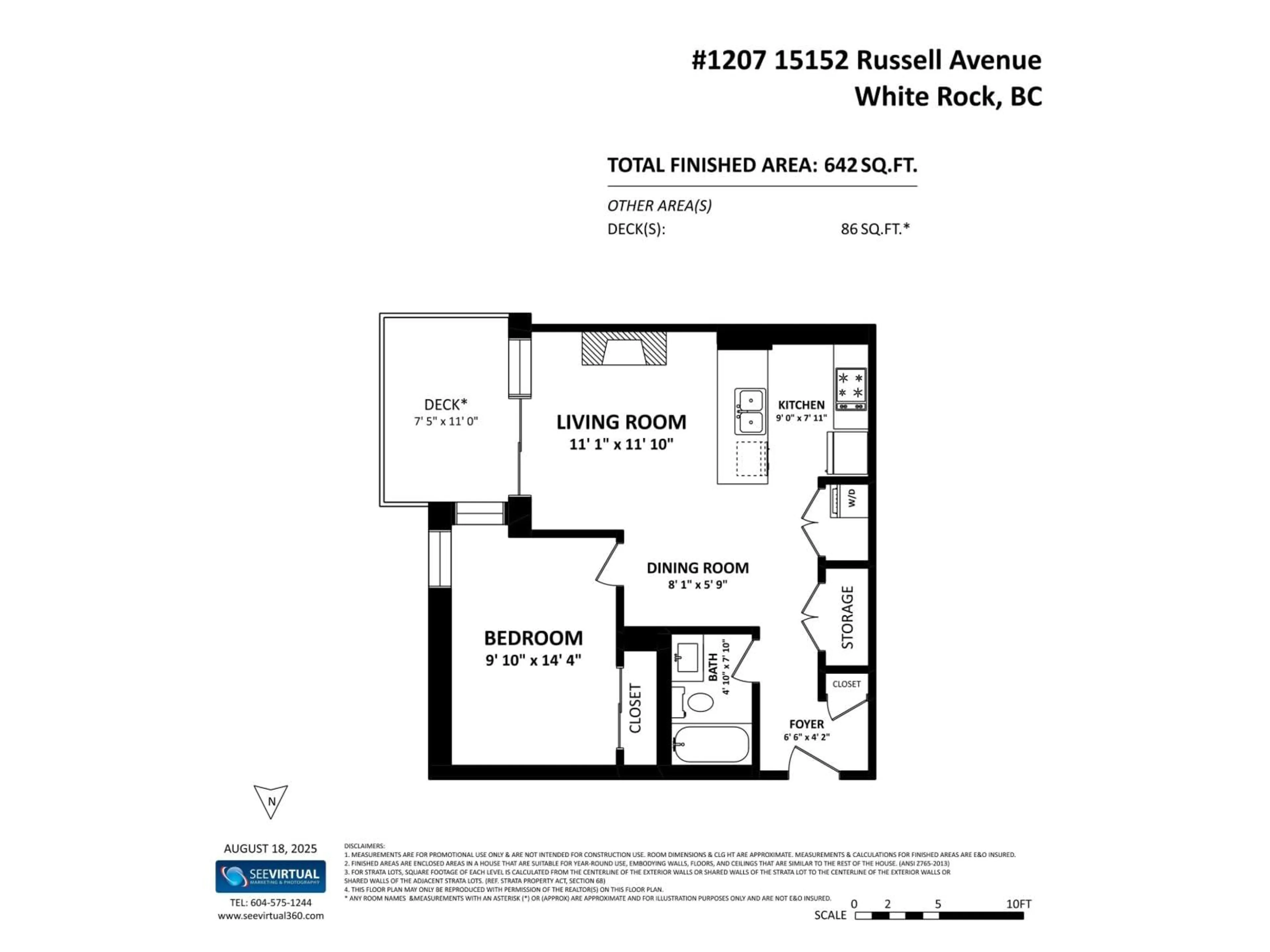 Floor plan for 1207 - 15152 RUSSELL, White Rock British Columbia V4B0A3