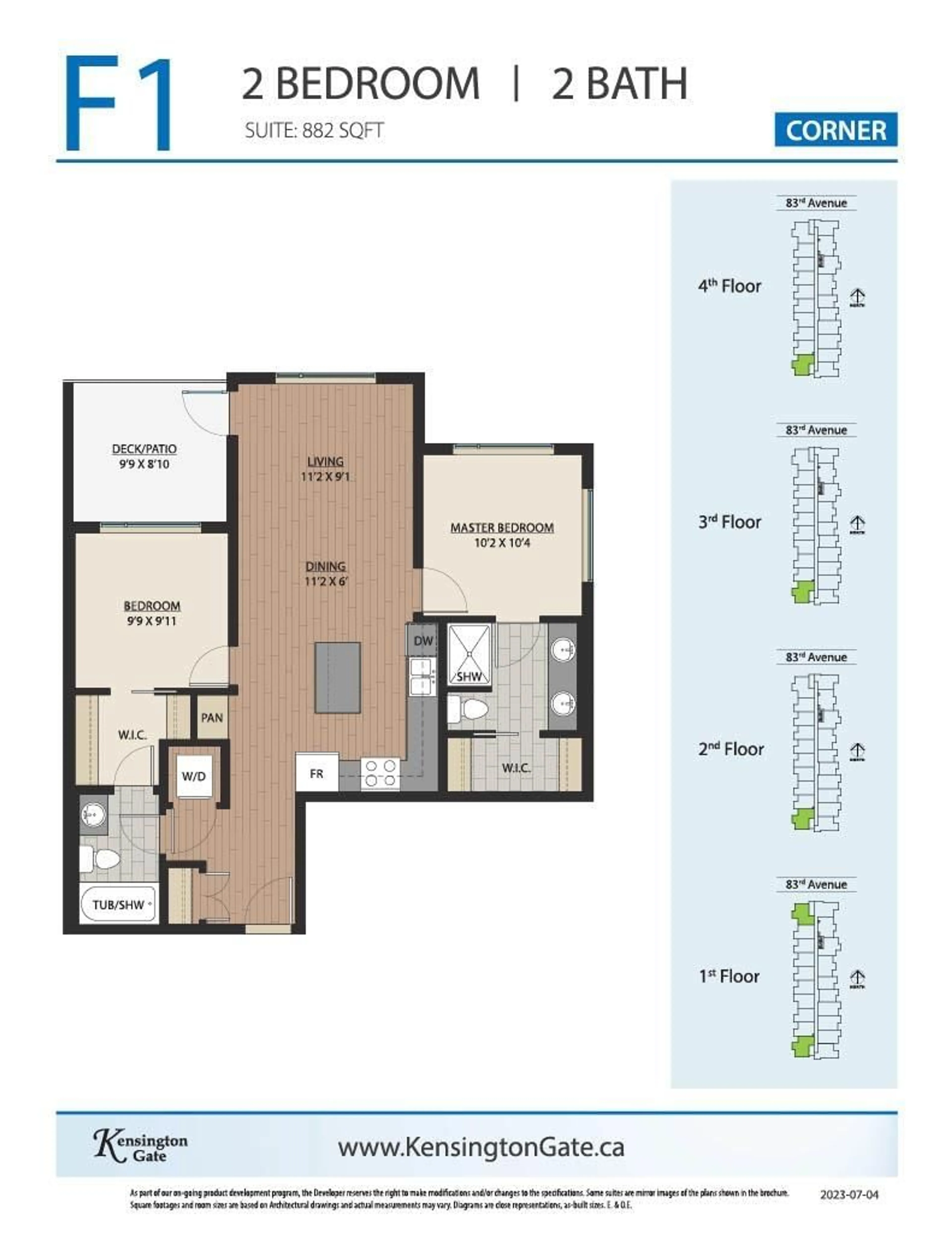 Floor plan for 209 - 20926 83, Langley British Columbia V2Y3Y9