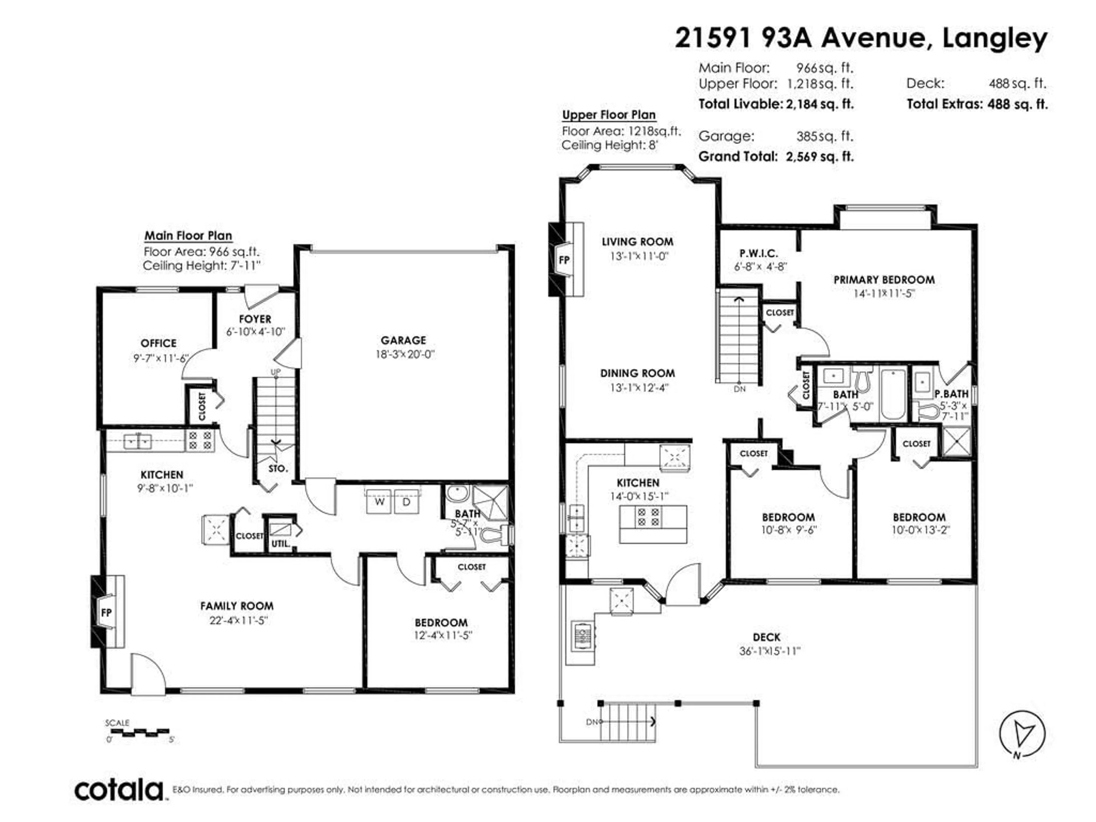 Floor plan for 21591 93A, Langley British Columbia V1M2H7