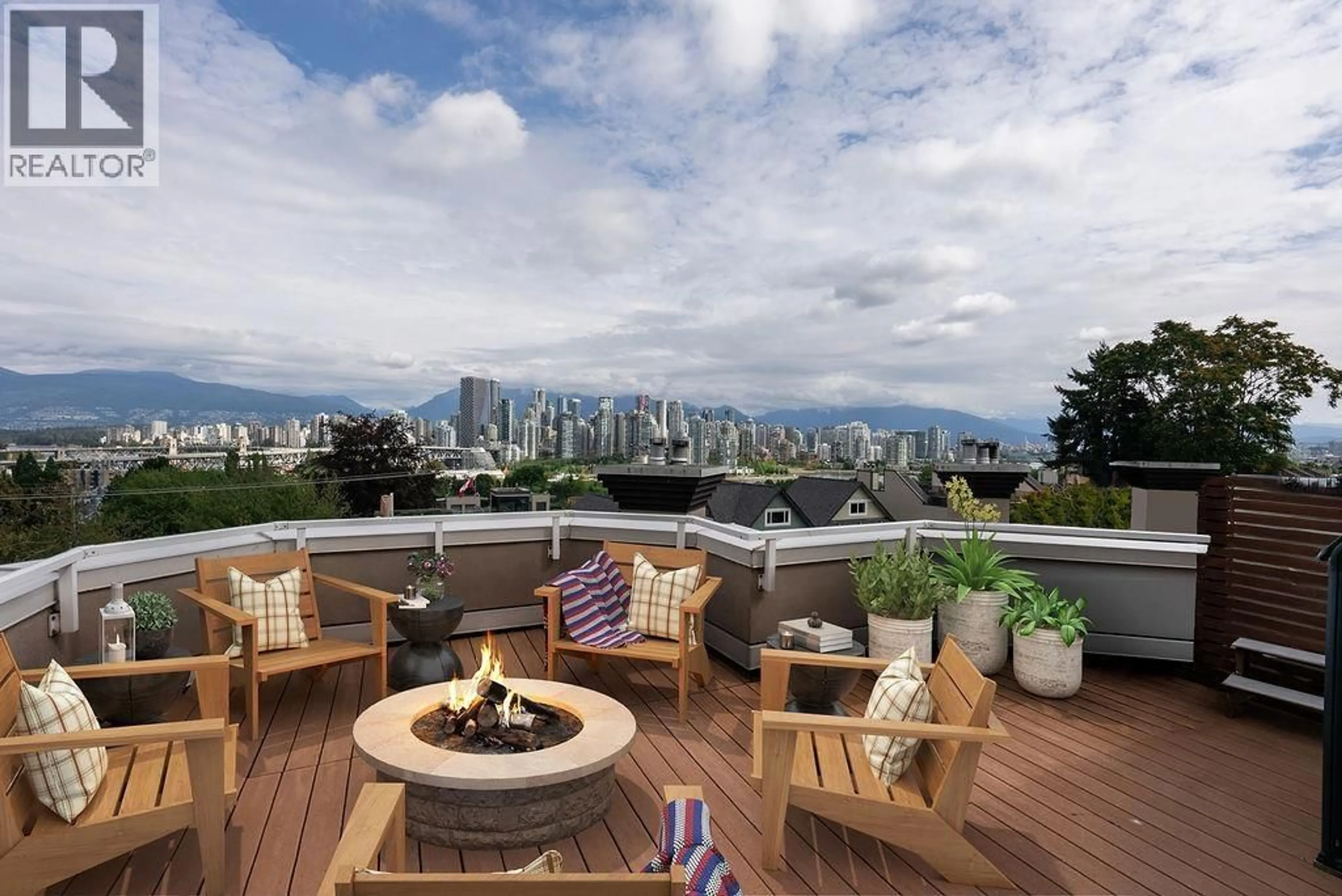 Patio, city buildings view from balcony for 2420 BIRCH STREET, Vancouver British Columbia V6H3X9