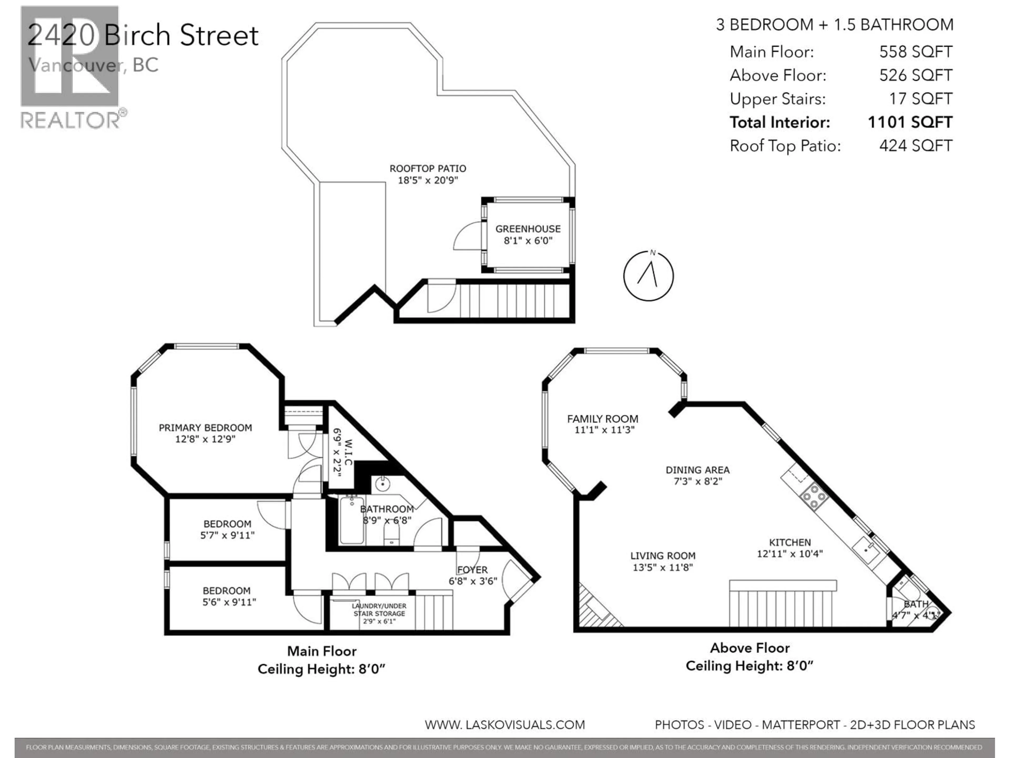 Floor plan for 2420 BIRCH STREET, Vancouver British Columbia V6H3X9