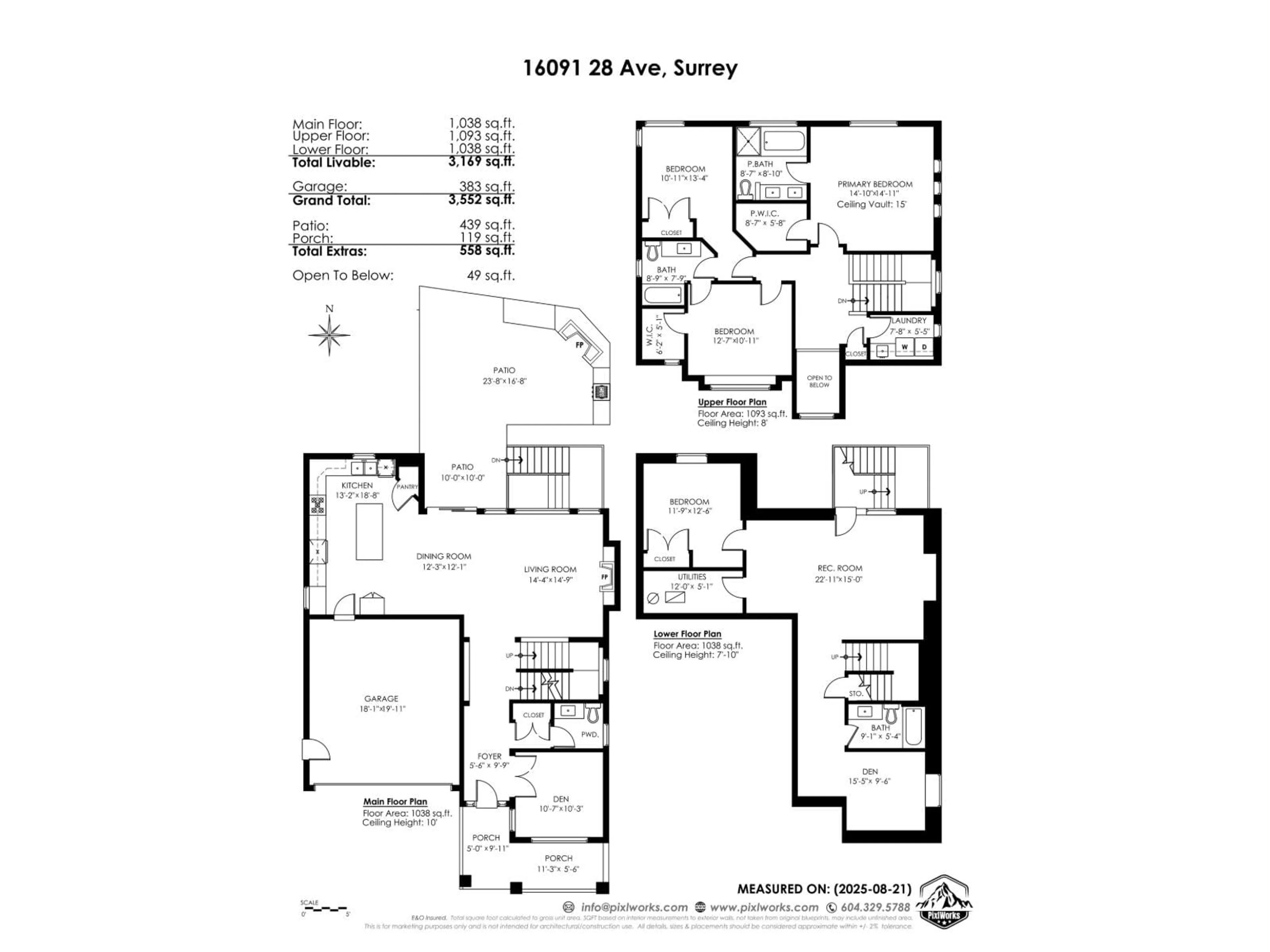 Floor plan for 16091 28, Surrey British Columbia V3Z3W1