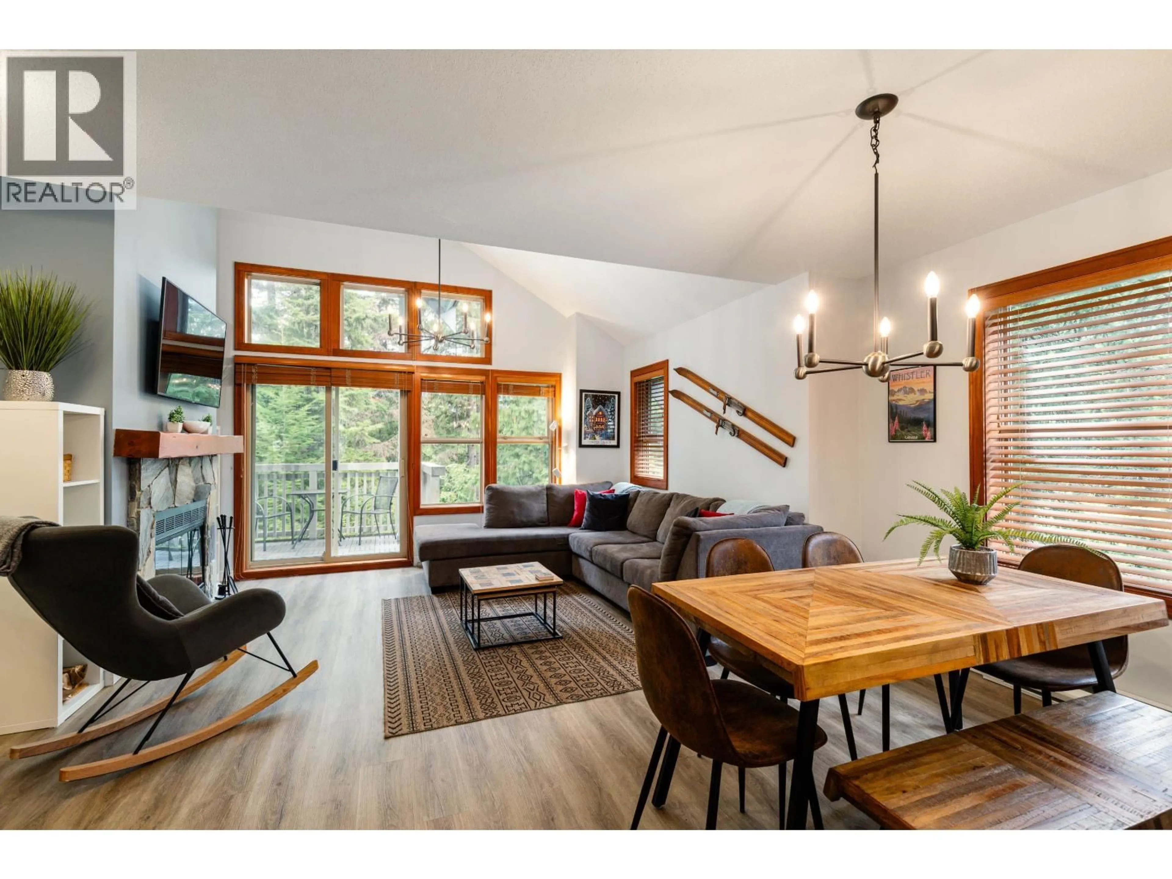 Living room with furniture, wood/laminate floor for 31 - 4661 BLACKCOMB WAY, Whistler British Columbia V8E0Z1