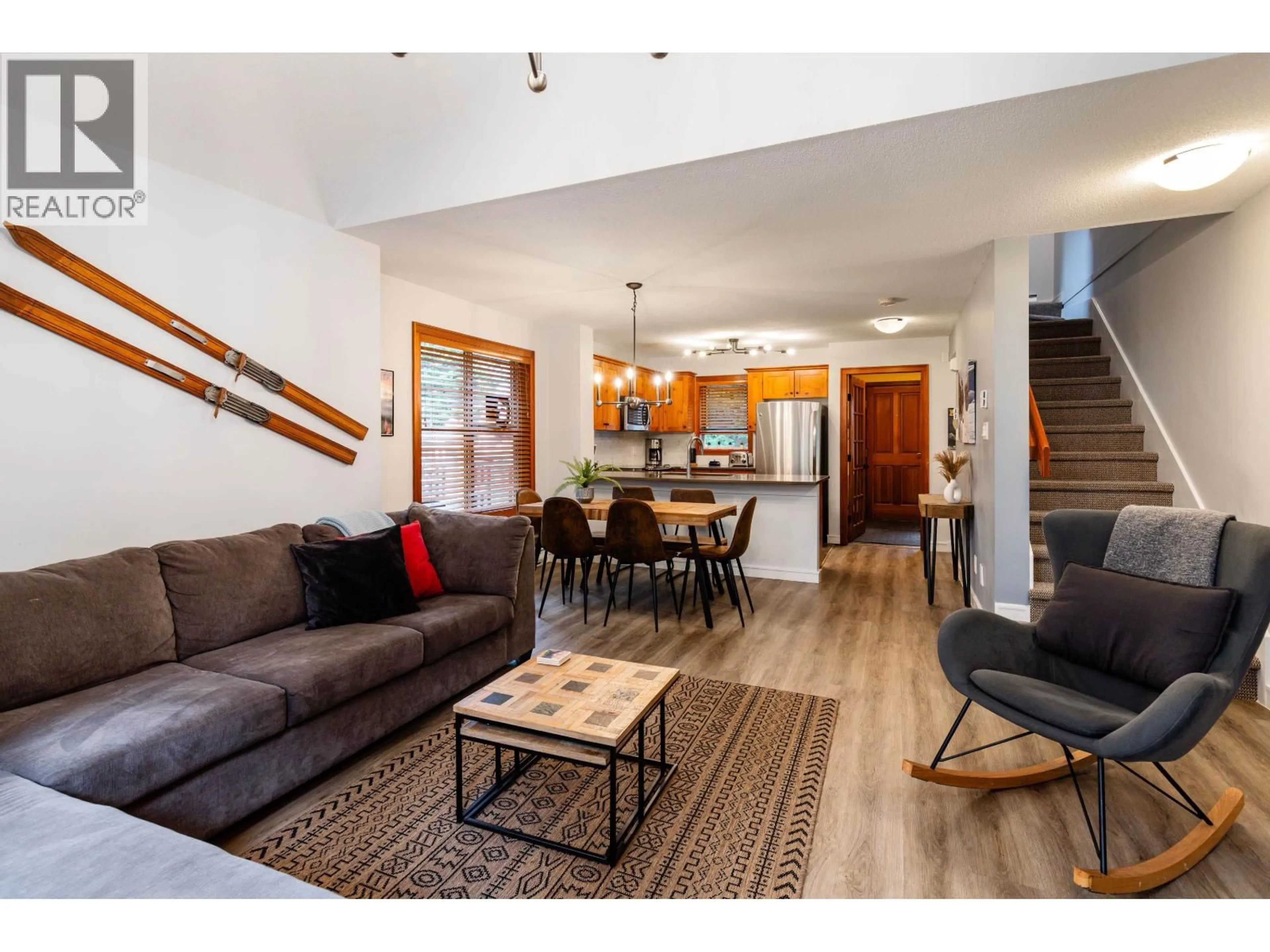Living room with furniture, wood/laminate floor for 31 - 4661 BLACKCOMB WAY, Whistler British Columbia V8E0Z1