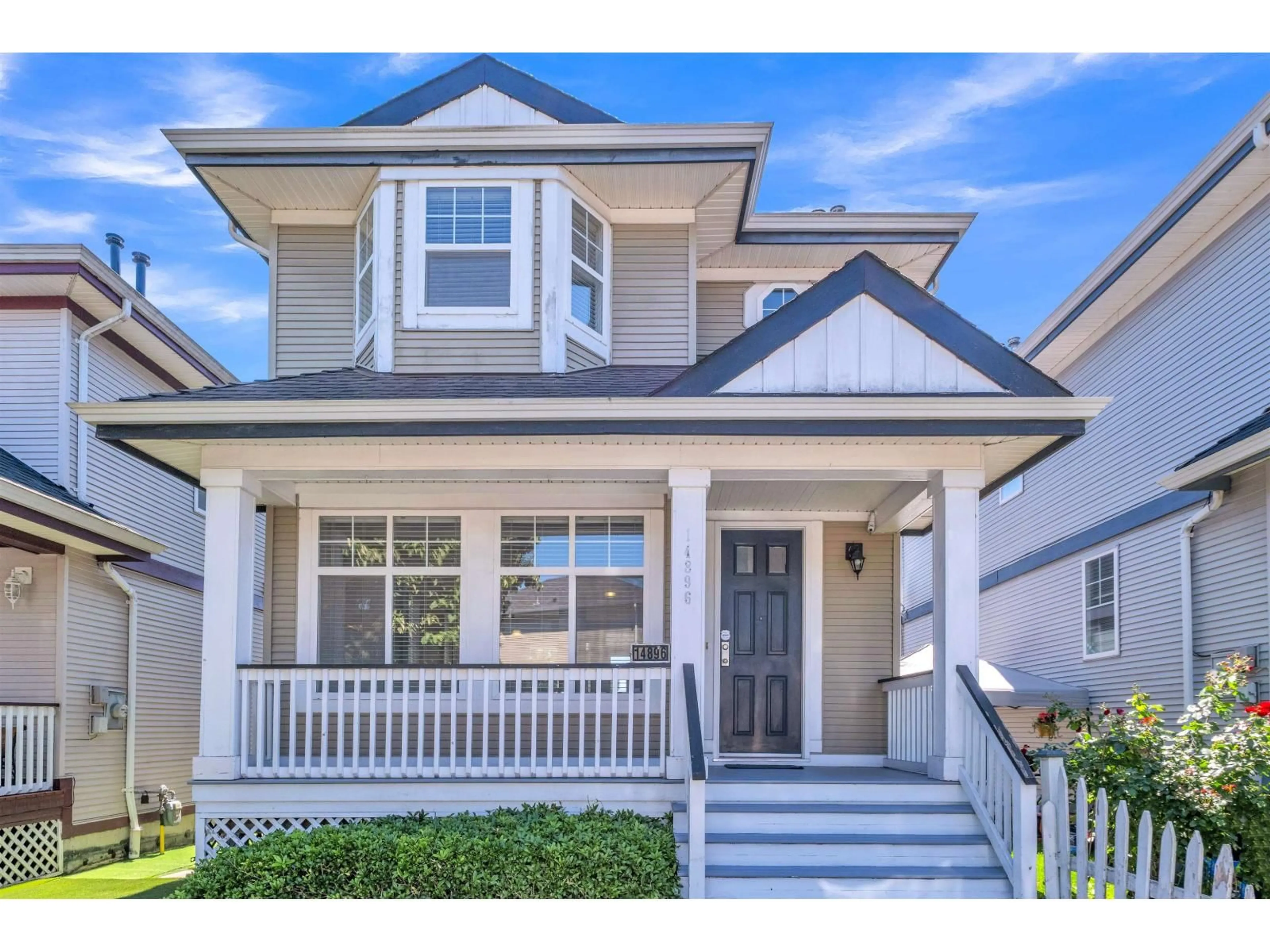 Home with vinyl exterior material, street for 14896 56A, Surrey British Columbia V3S8X1