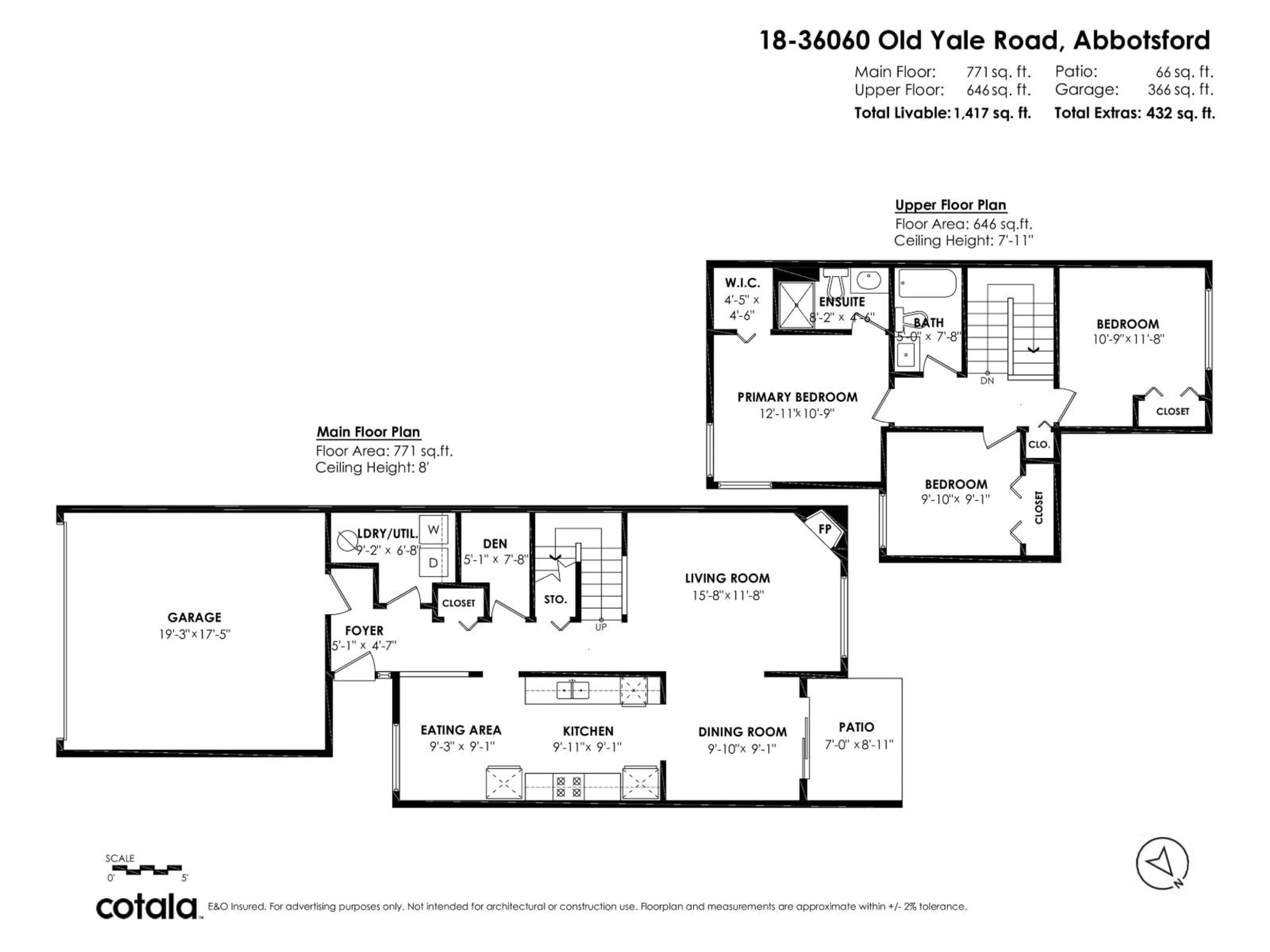 Floor plan for 18 - 36060 OLD YALE, Abbotsford British Columbia V3G2E9
