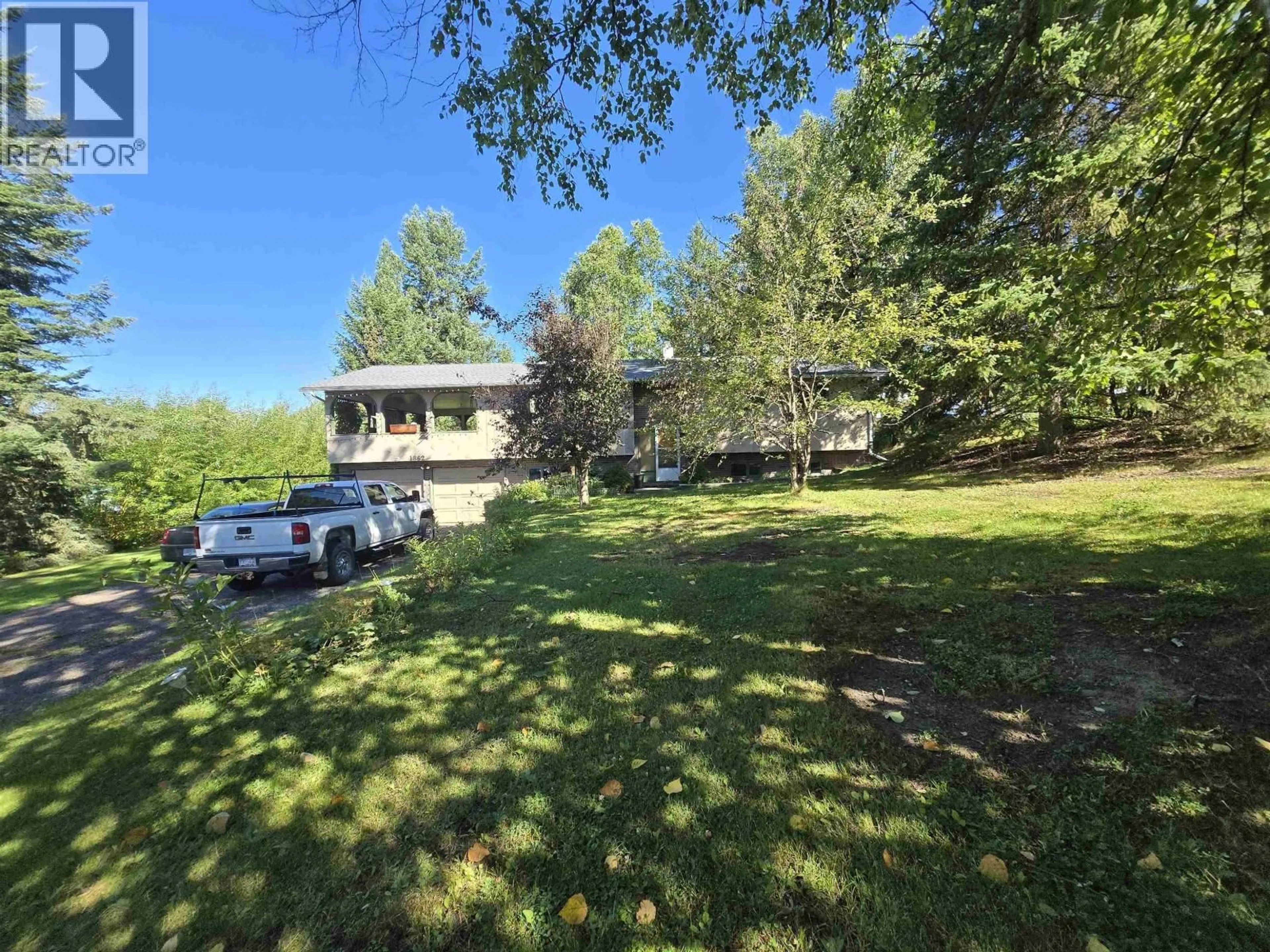 A pic from outside/outdoor area/front of a property/back of a property/a pic from drone, forest/trees view for 1862 BIRCH AVENUE, Quesnel British Columbia V2J3Y4