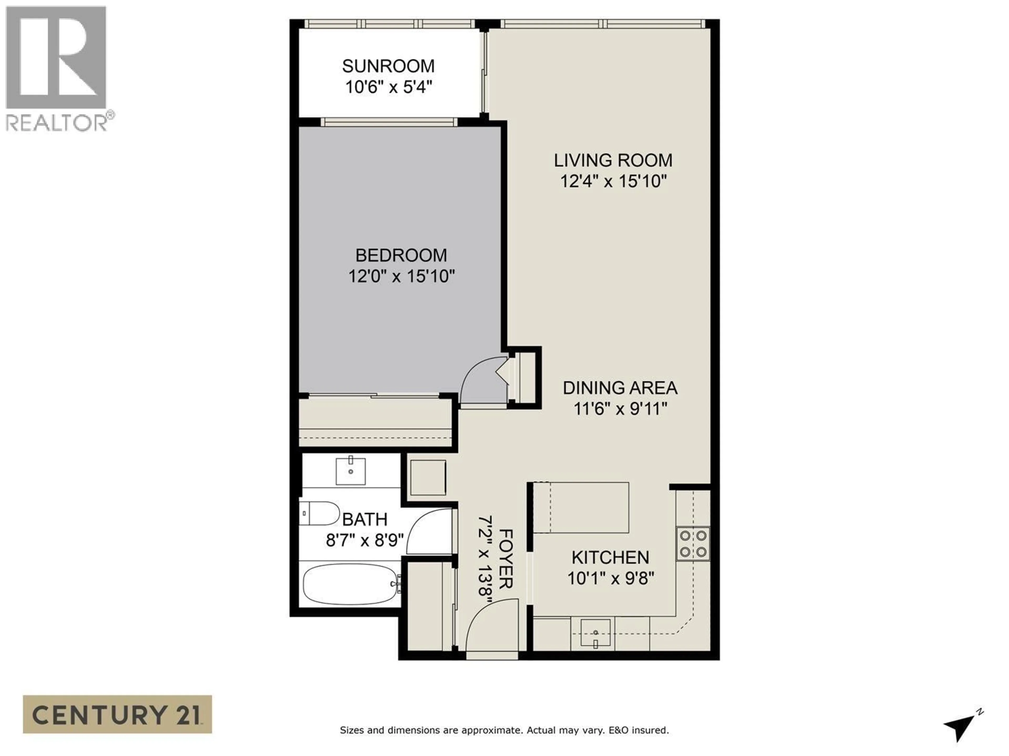 Floor plan for 1503 - 615 BELMONT STREET, New Westminster British Columbia V3M6A1