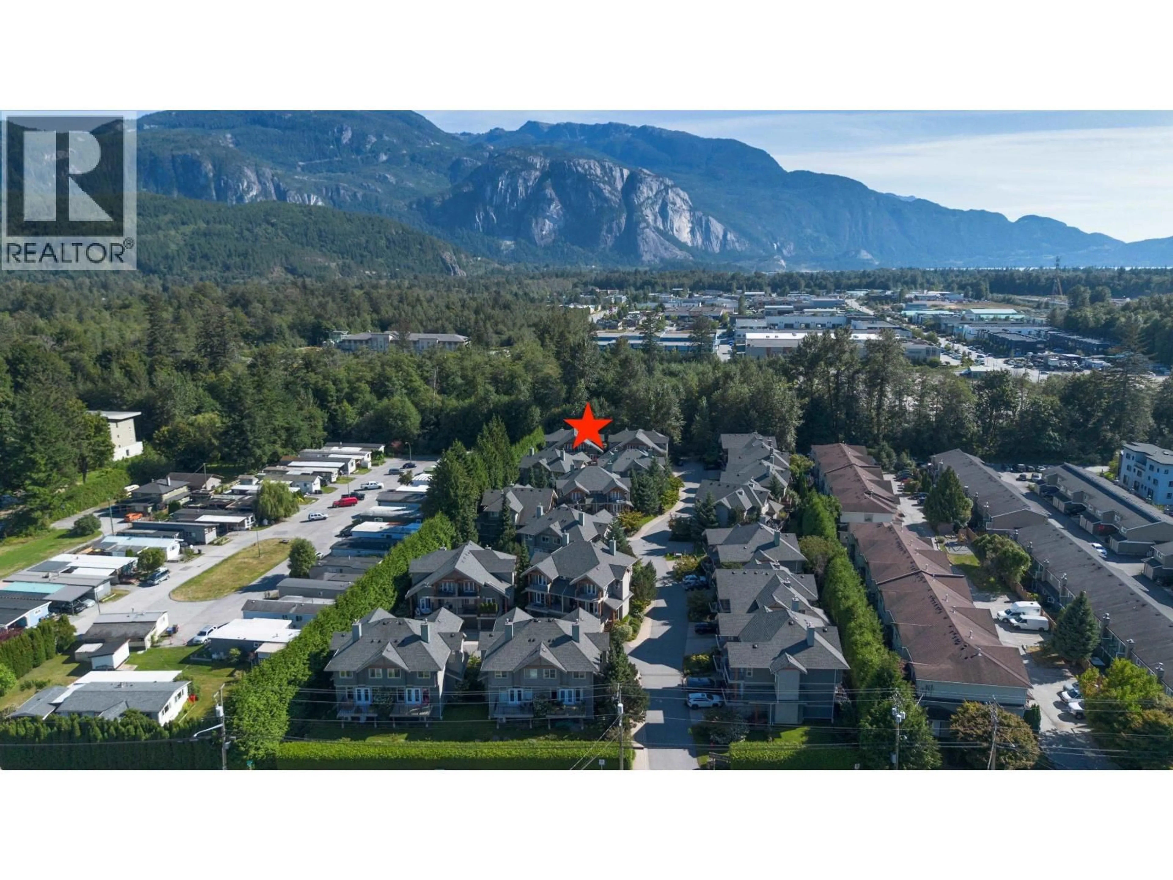 A pic from outside/outdoor area/front of a property/back of a property/a pic from drone, mountain view for 34 - 39758 GOVERNMENT ROAD, Squamish British Columbia V8B0G3