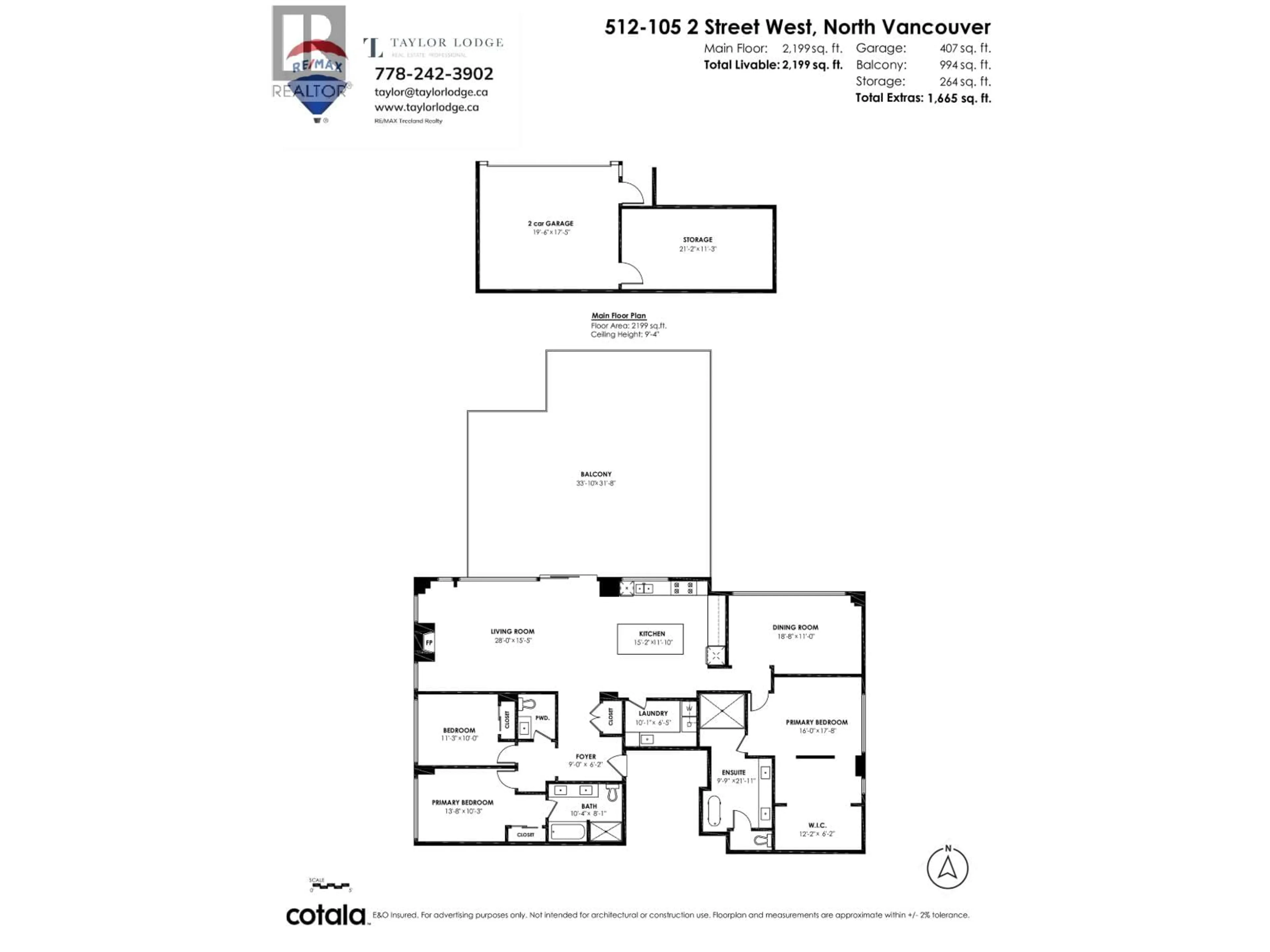 Floor plan for 512 - 105 2ND STREET, North Vancouver British Columbia V7M0E3