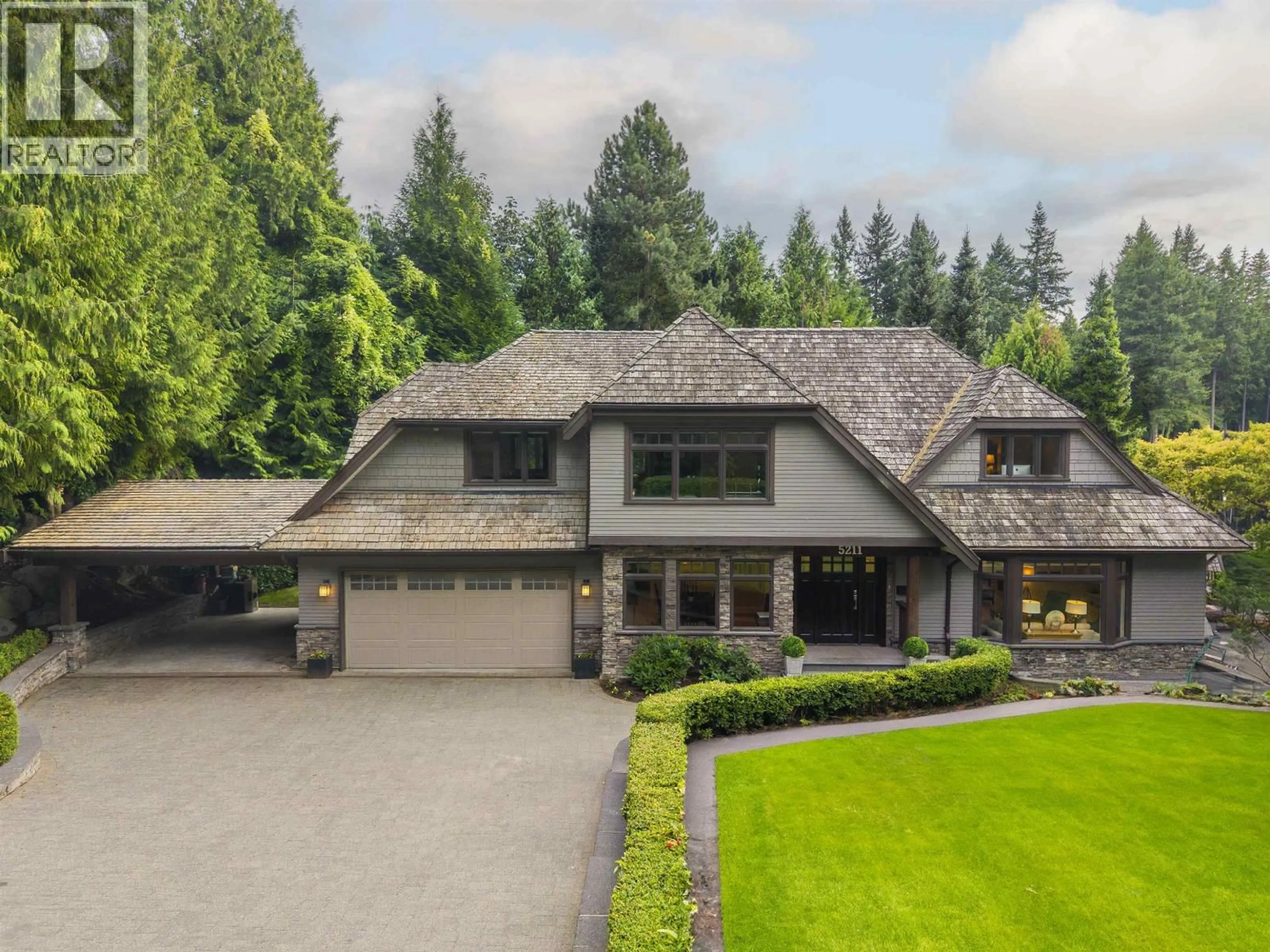 A pic from outside/outdoor area/front of a property/back of a property/a pic from drone, street for 5211 TIMBERFEILD ROAD, West Vancouver British Columbia V7W2Y5