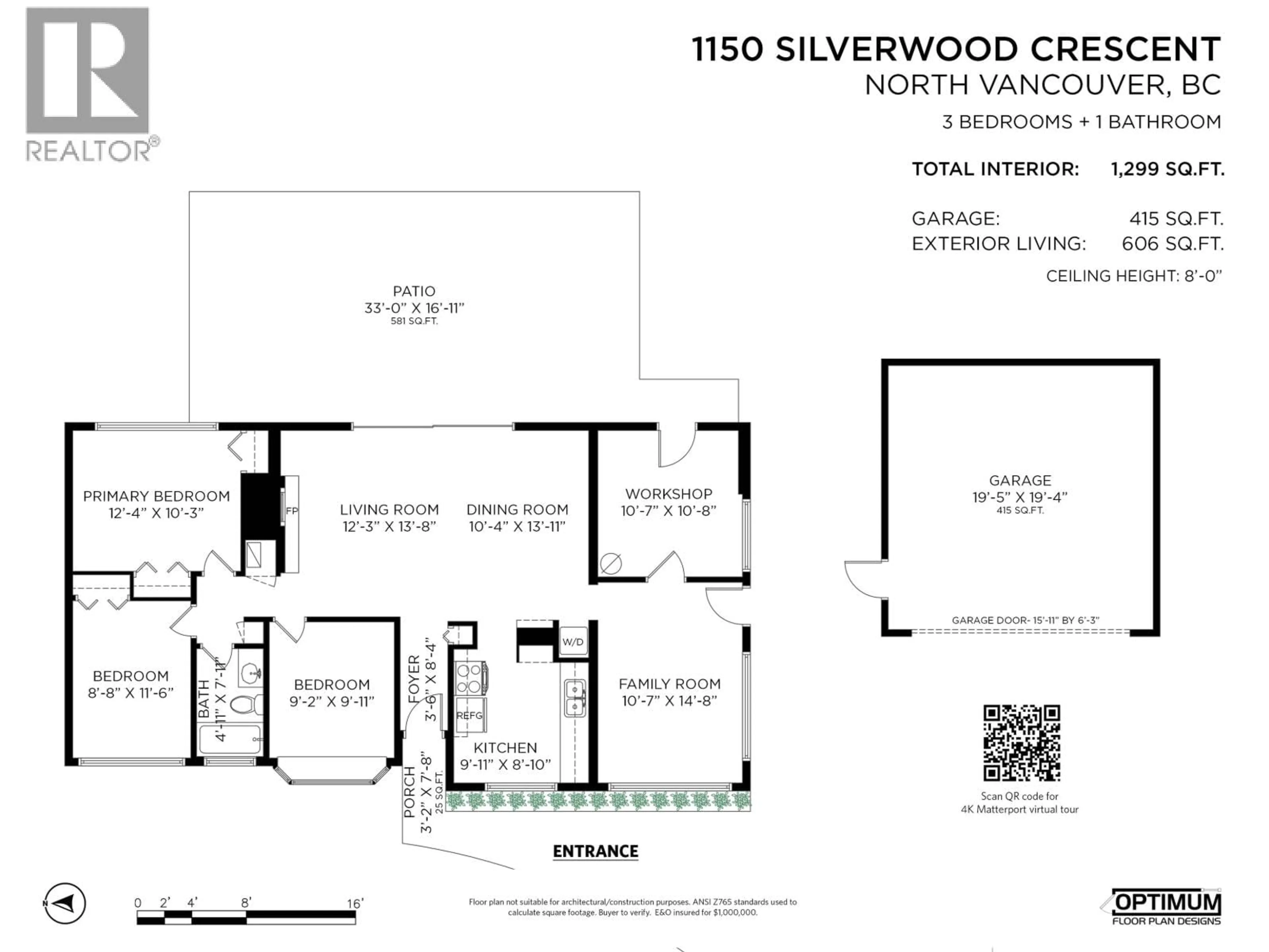 Floor plan for 1150 SILVERWOOD CRESCENT, North Vancouver British Columbia V7P1J1