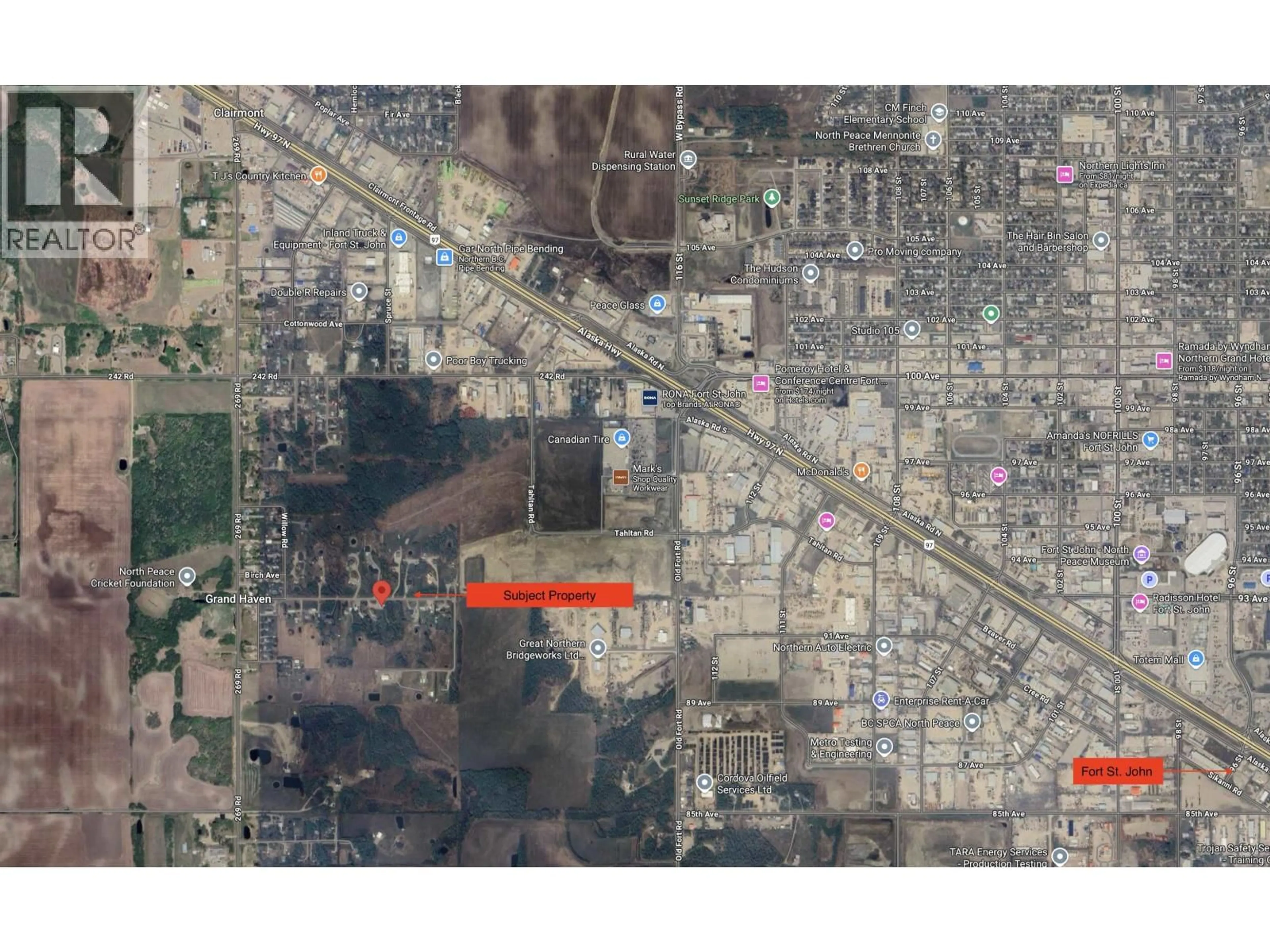 Picture of a map for 12233 PACIFIC AVENUE, Fort St. John British Columbia V1J4M7