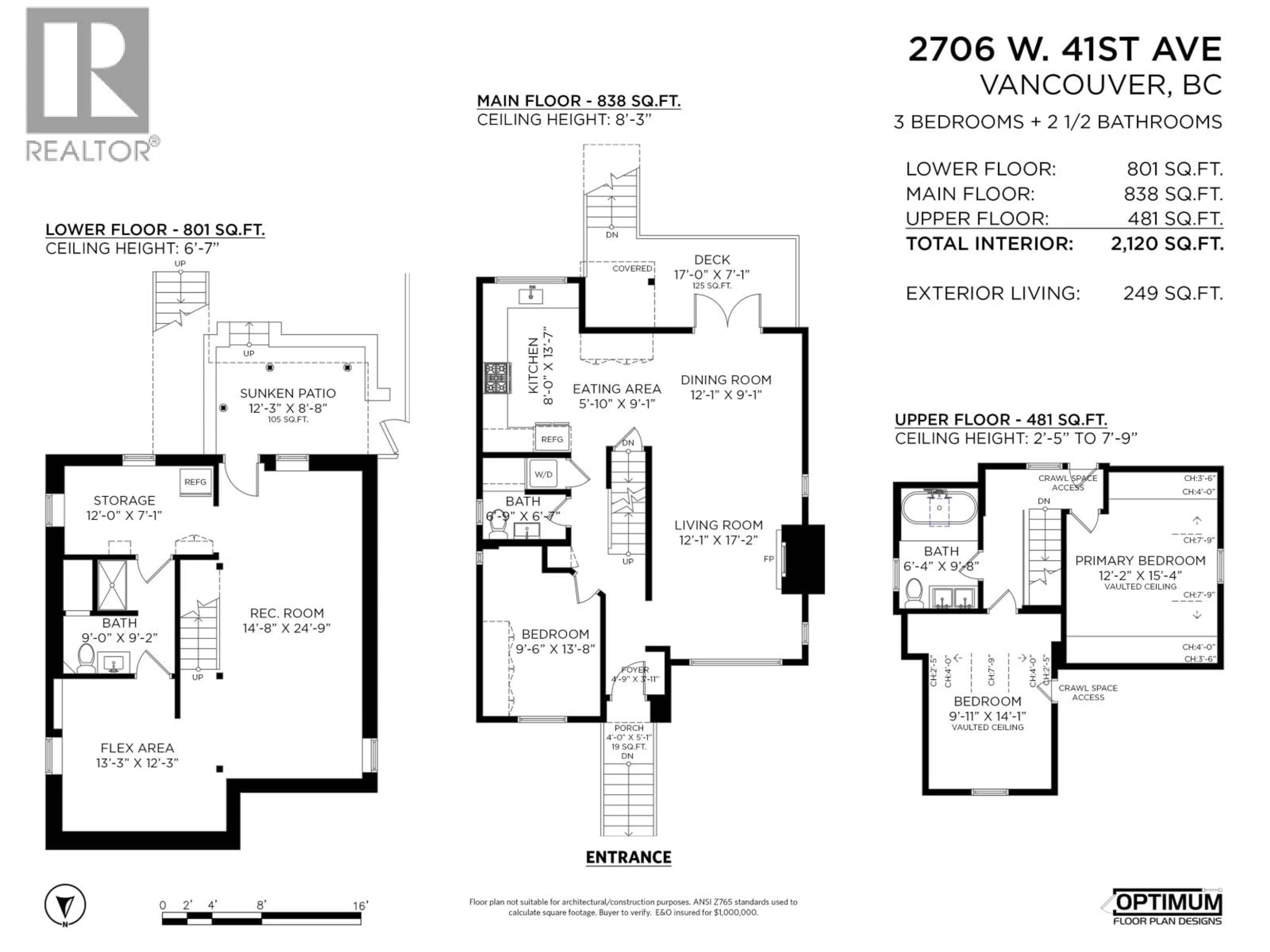 Floor plan for 2706 41ST AVENUE, Vancouver British Columbia V6N3C4