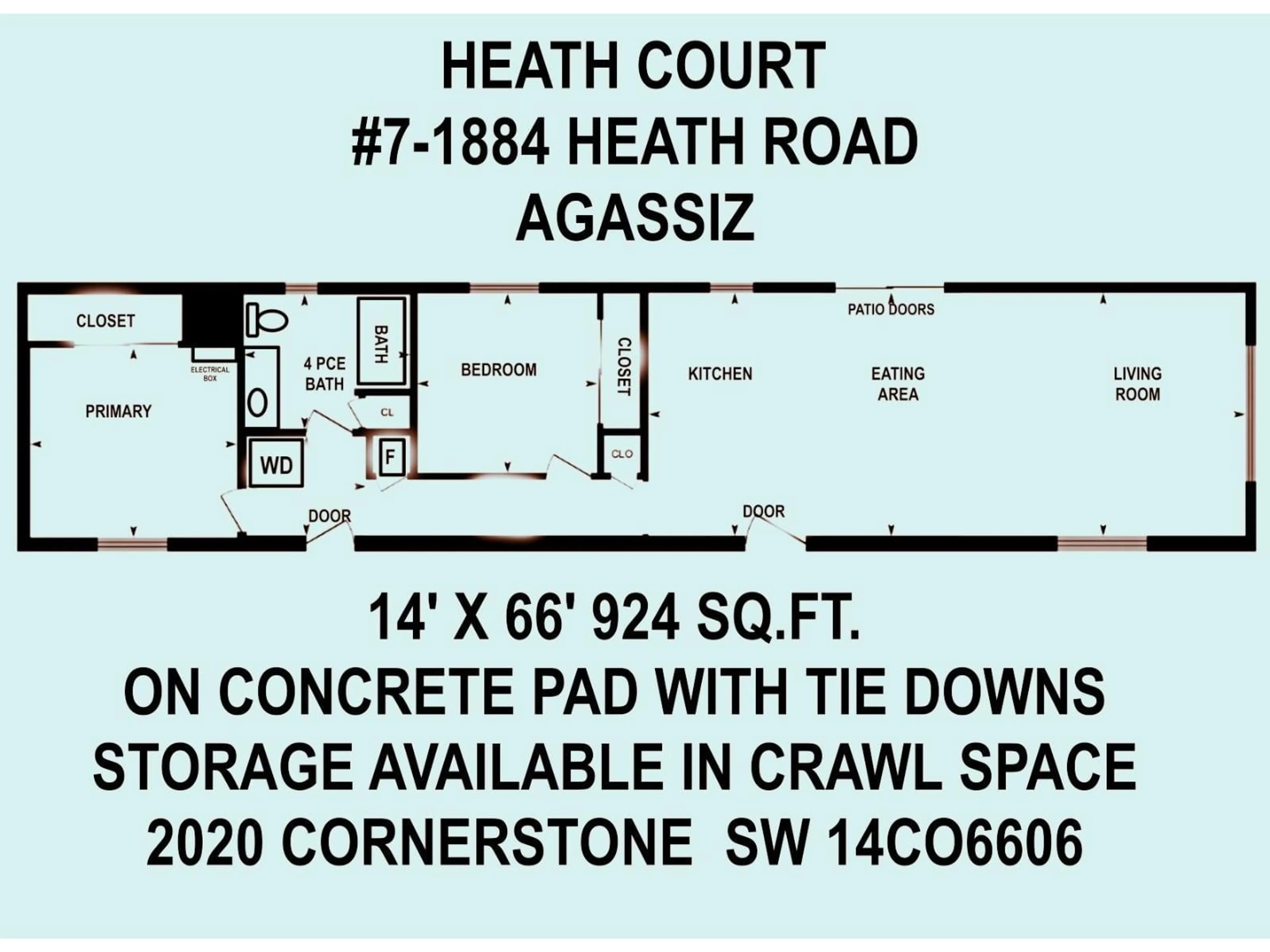 Floor plan for 7 - 1884 HEATH ROAD, Agassiz British Columbia V0M1L0