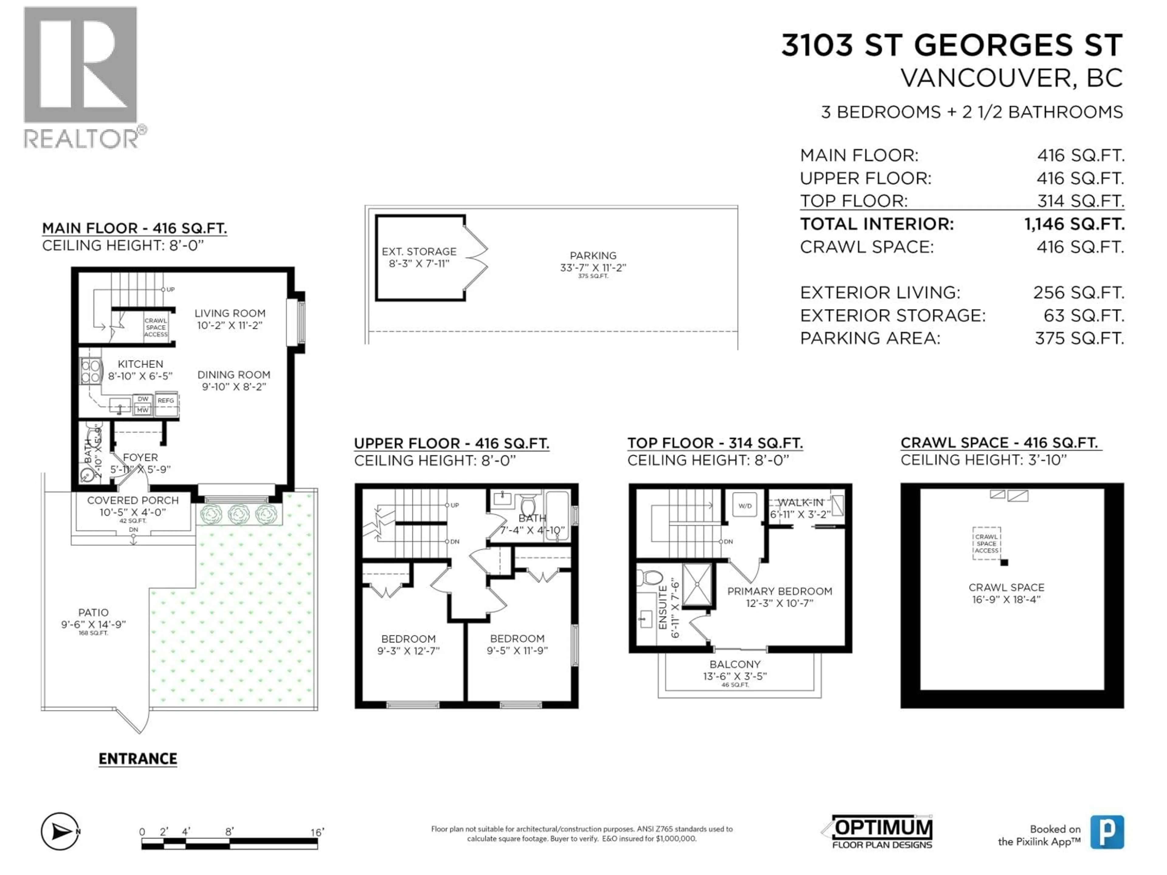 Floor plan for 3103 ST. GEORGE STREET, Vancouver British Columbia V5T3R9