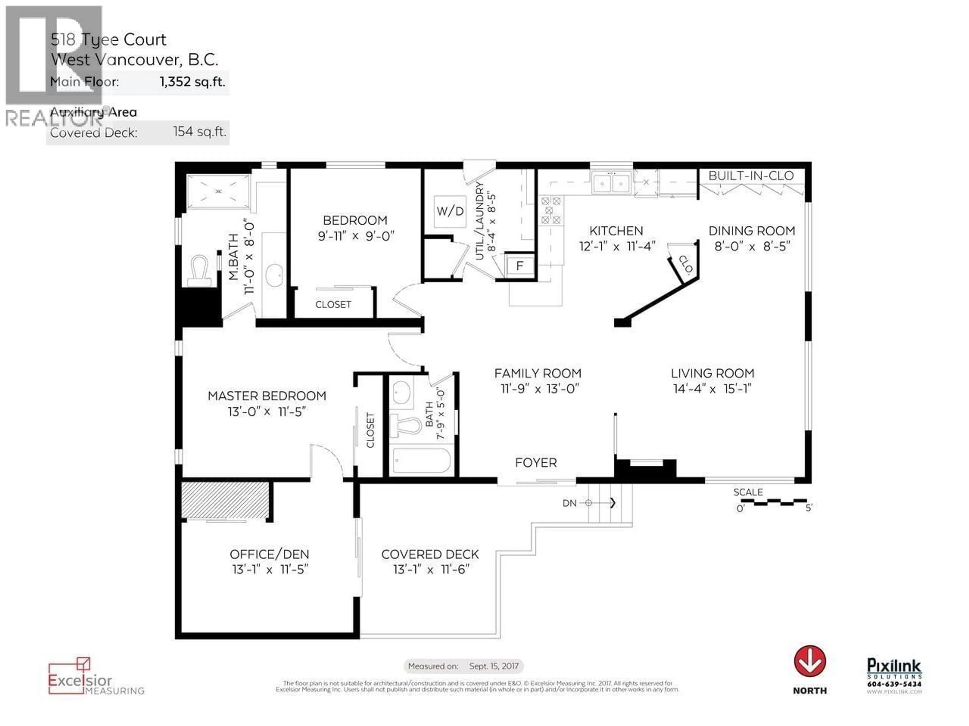 Floor plan for 518 TYEE COURT, North Vancouver British Columbia V7P3K3