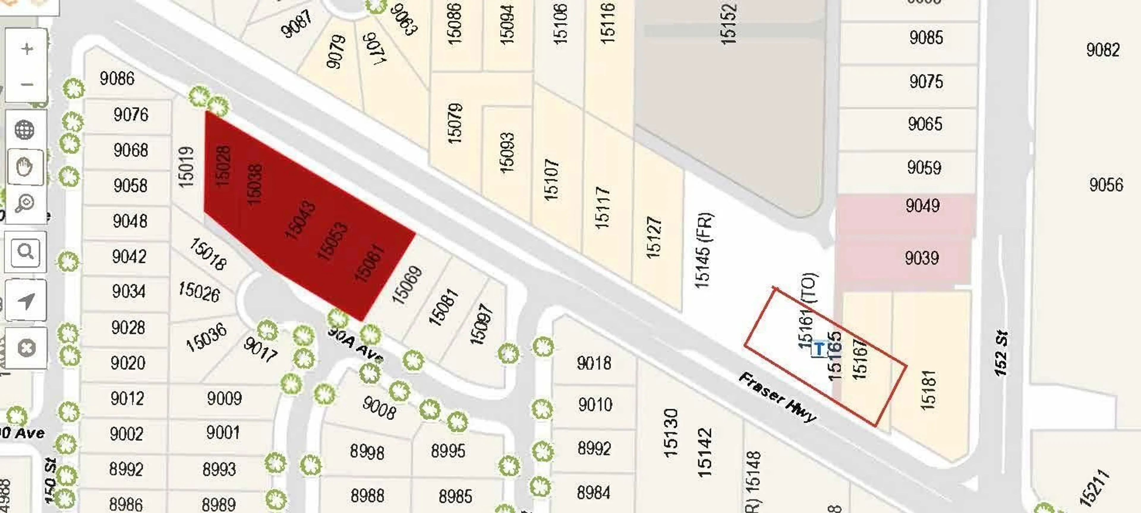 Picture of a map for 15053 90A, Surrey British Columbia V3R6Y6