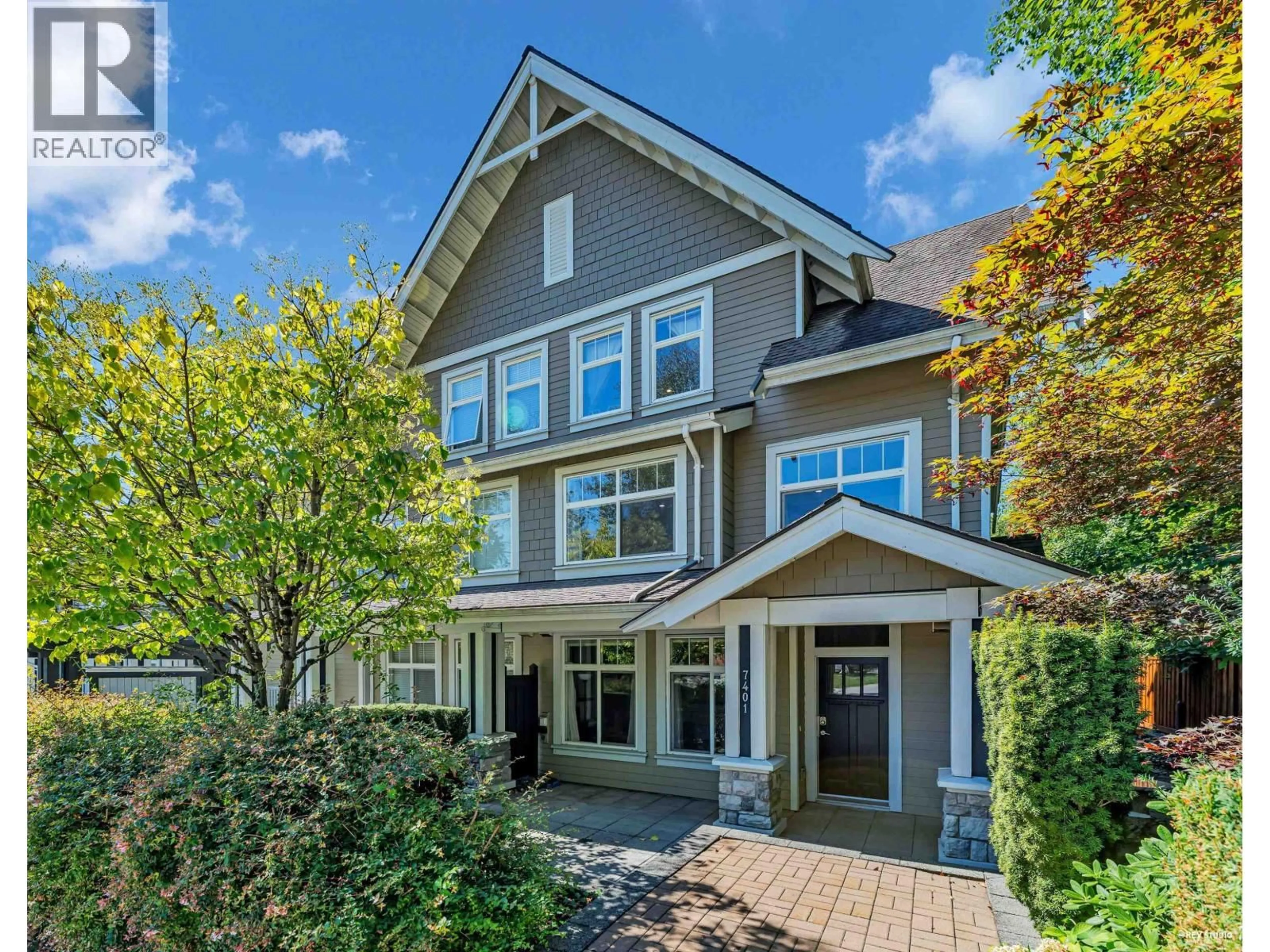 Home with brick exterior material, street for 7401 COLUMBIA STREET, Vancouver British Columbia V5X4X4