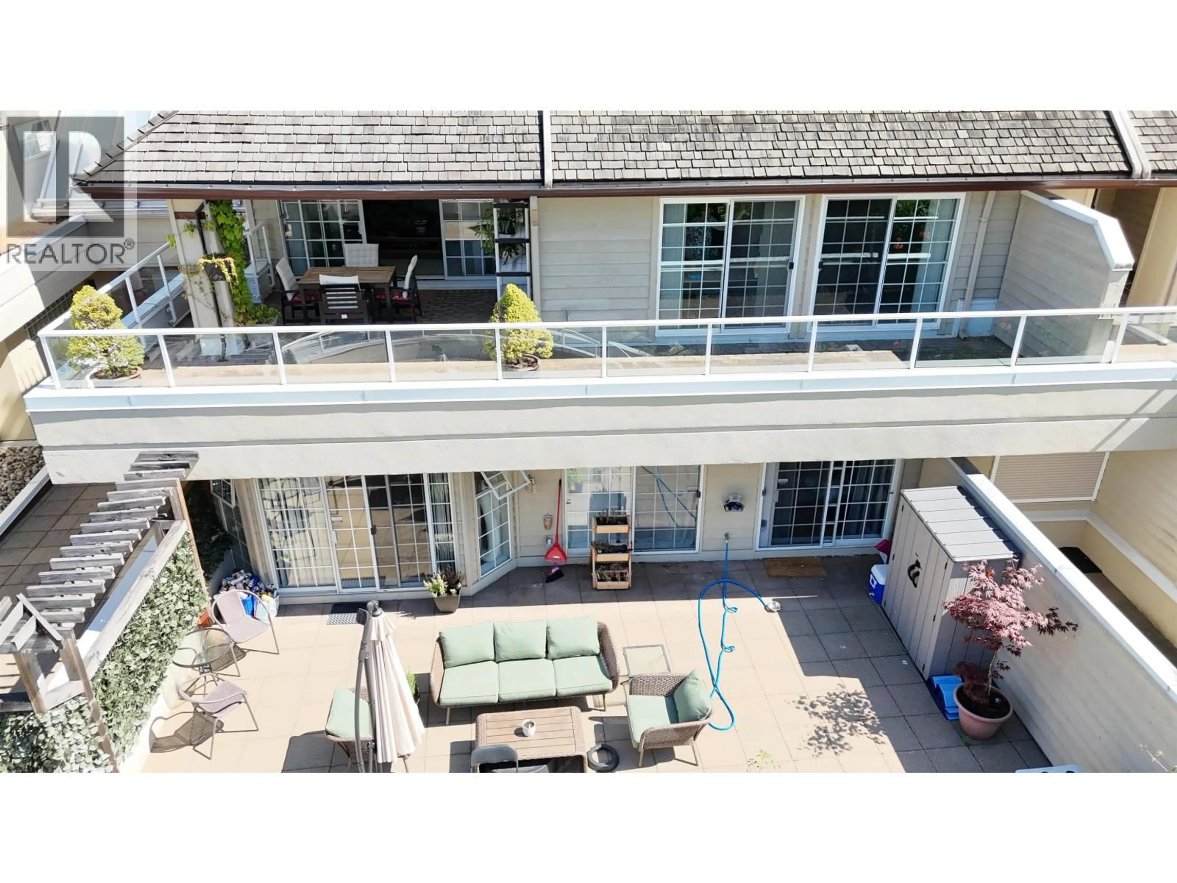A pic from outside/outdoor area/front of a property/back of a property/a pic from drone, city buildings view from balcony for 201 - 3421 CURLE AVENUE, Burnaby British Columbia V5G4P4