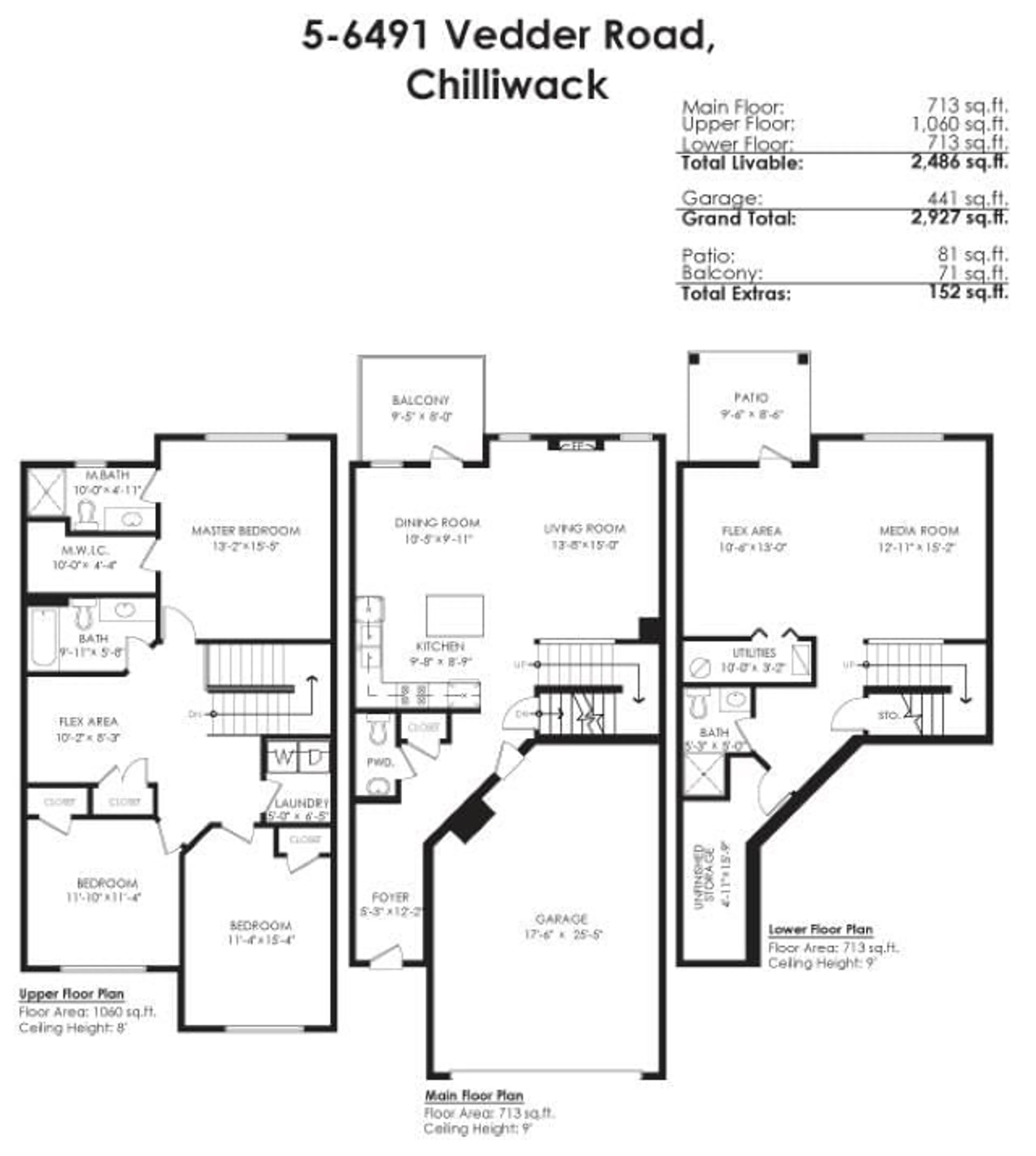 Floor plan for 5 - 6491 VEDDER ROAD, Chilliwack British Columbia V2R0Y5