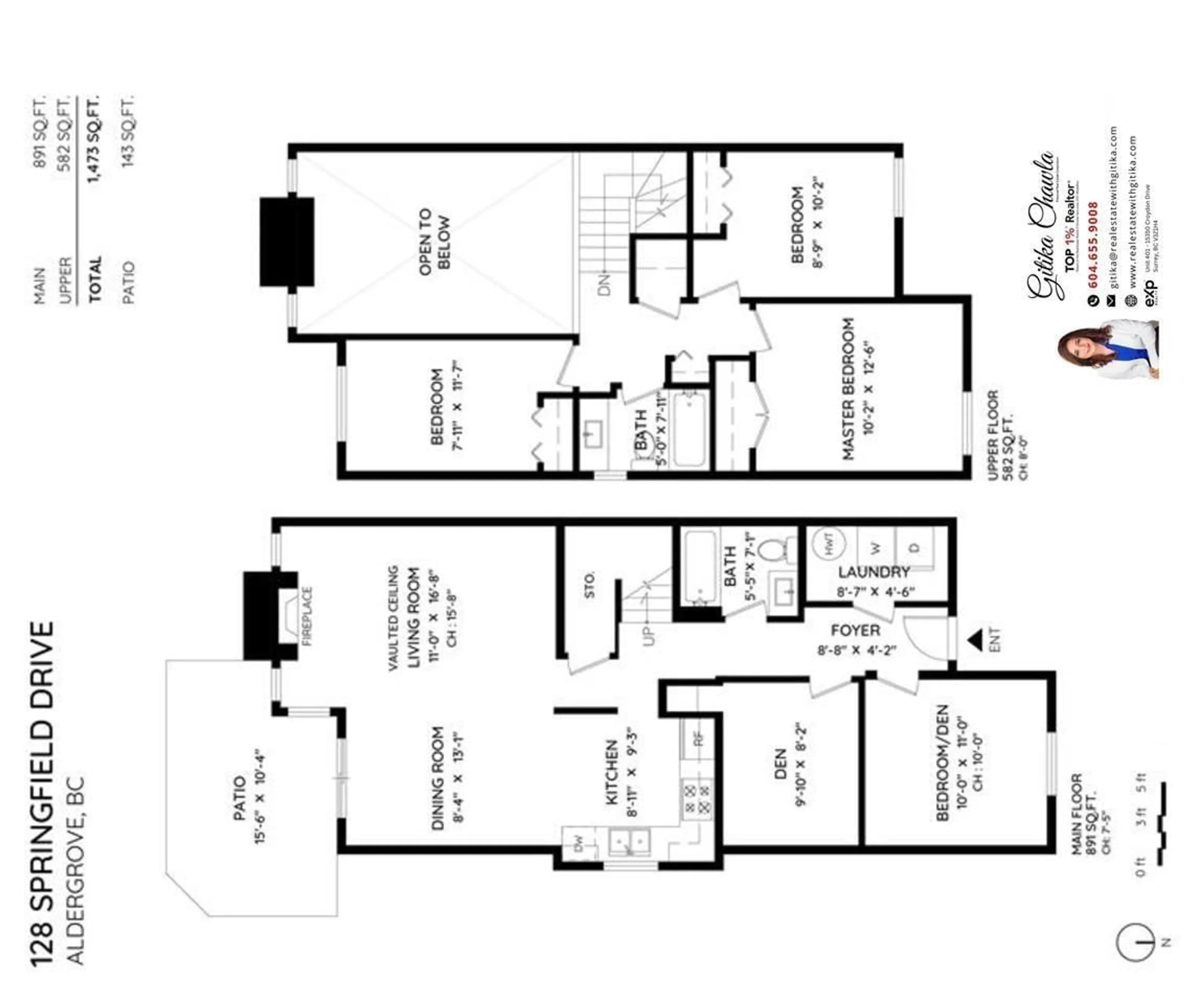 Floor plan for 128 SPRINGFIELD, Langley British Columbia V4W3K8