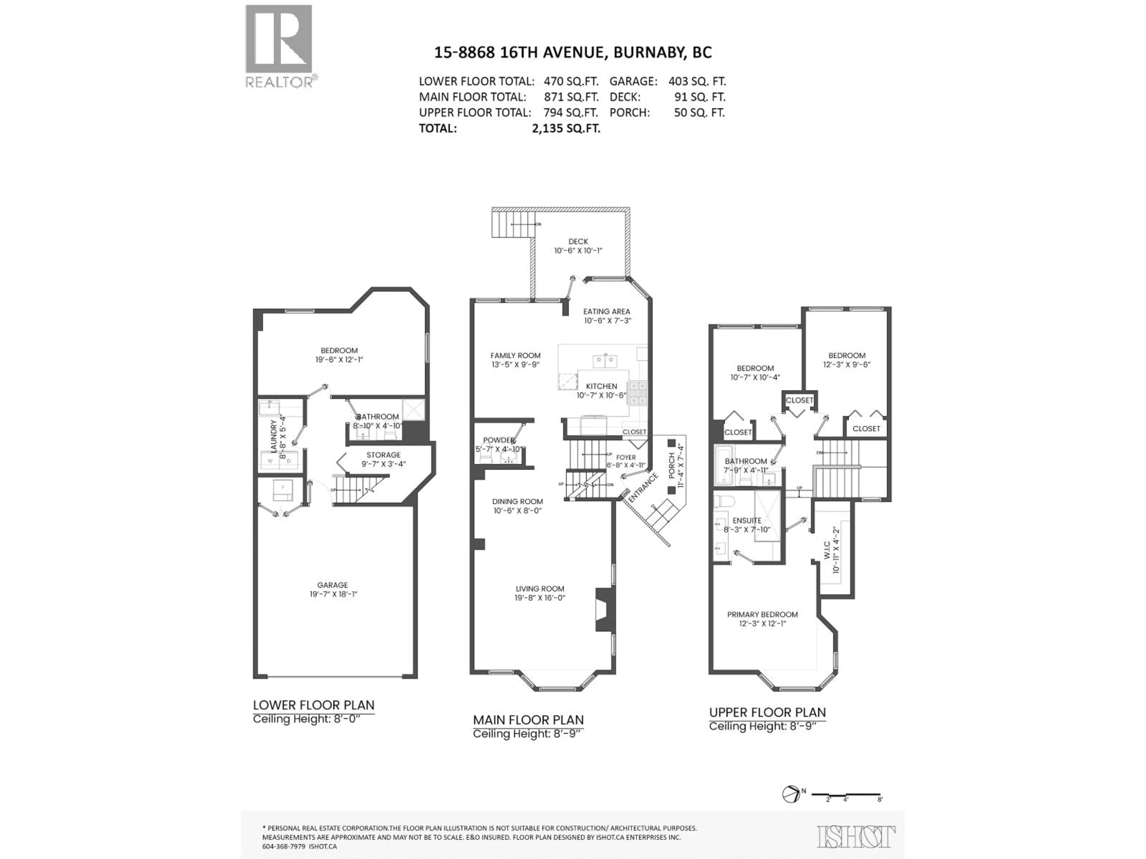 Floor plan for 15 - 8868 16TH AVENUE, Burnaby British Columbia V3N5A6