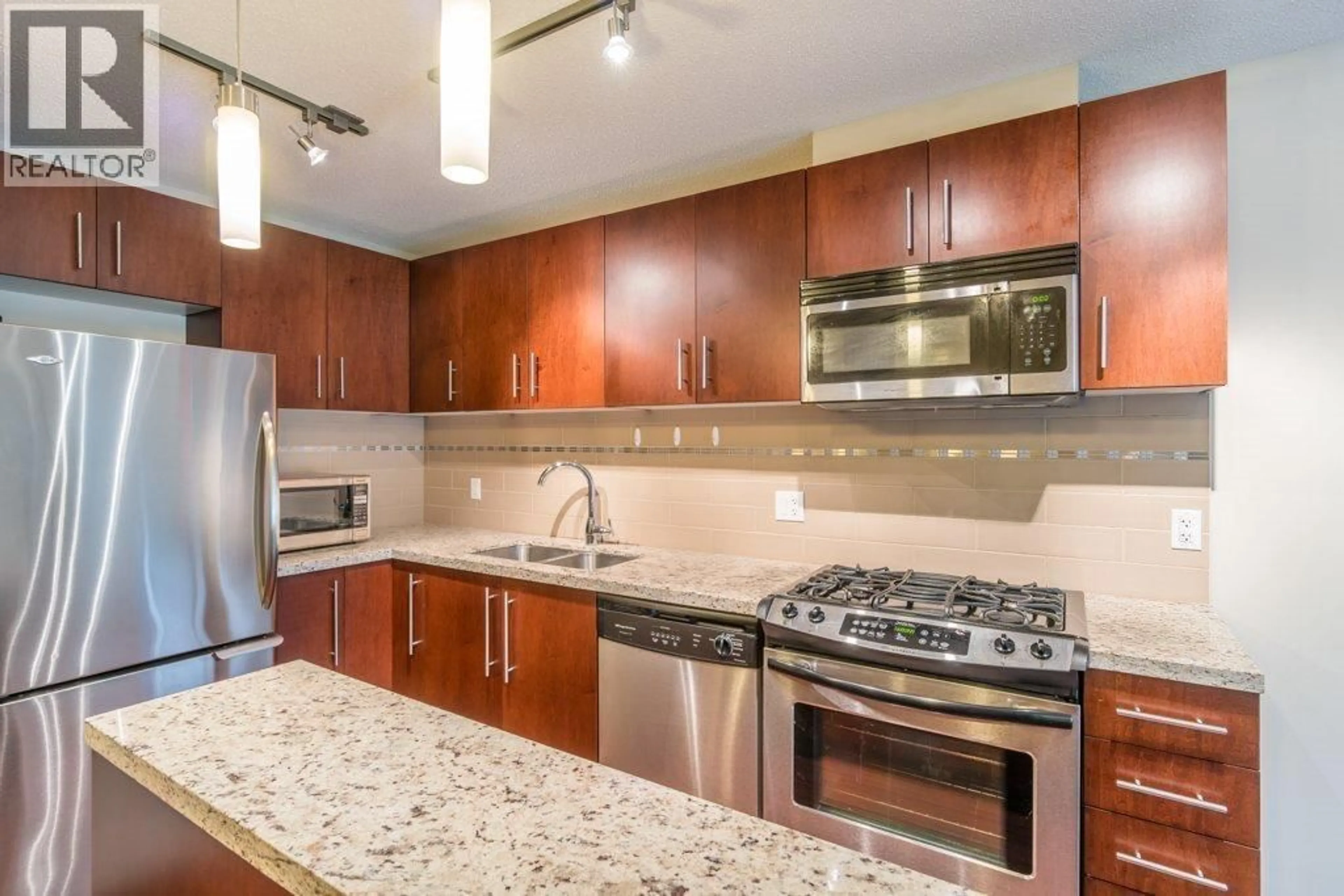 Standard kitchen, ceramic/tile floor for 1202 - 8288 LANSDOWNE ROAD, Richmond British Columbia V6X0B3