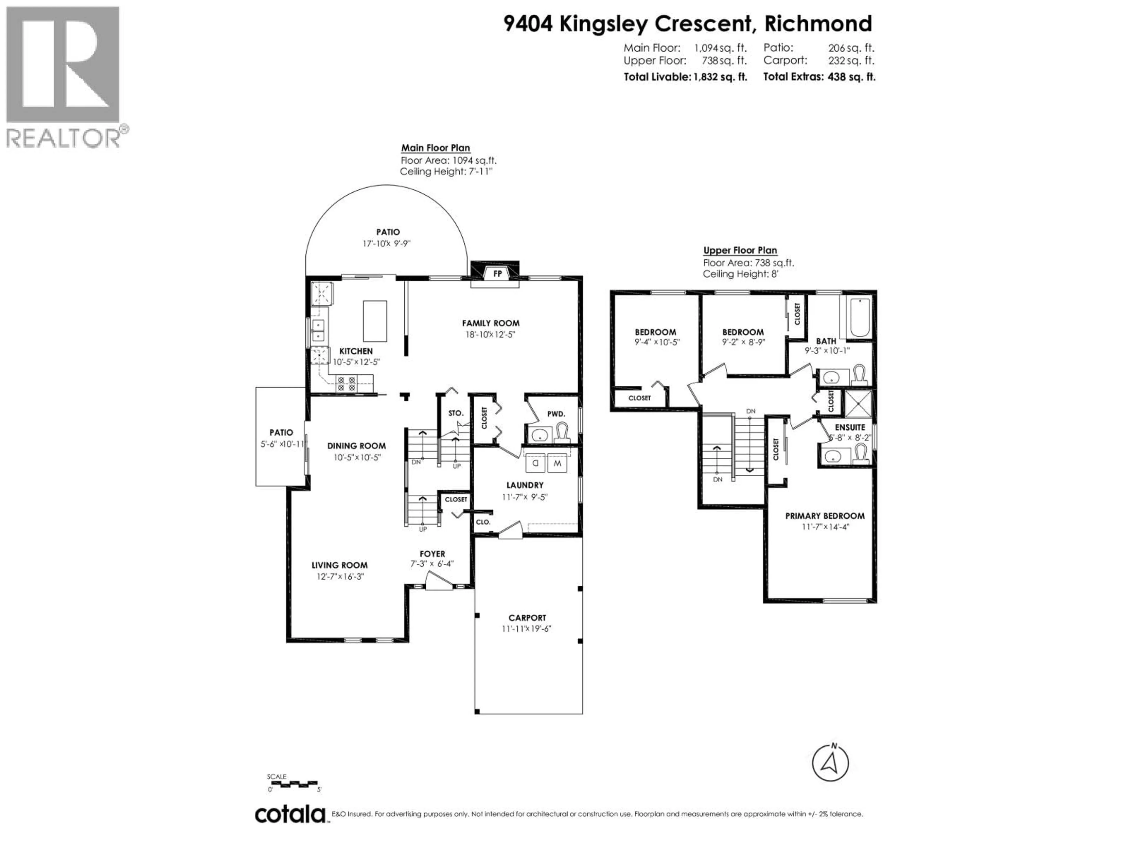 Floor plan for 9409 KINGSLEY CRESCENT, Richmond British Columbia V7A4V6