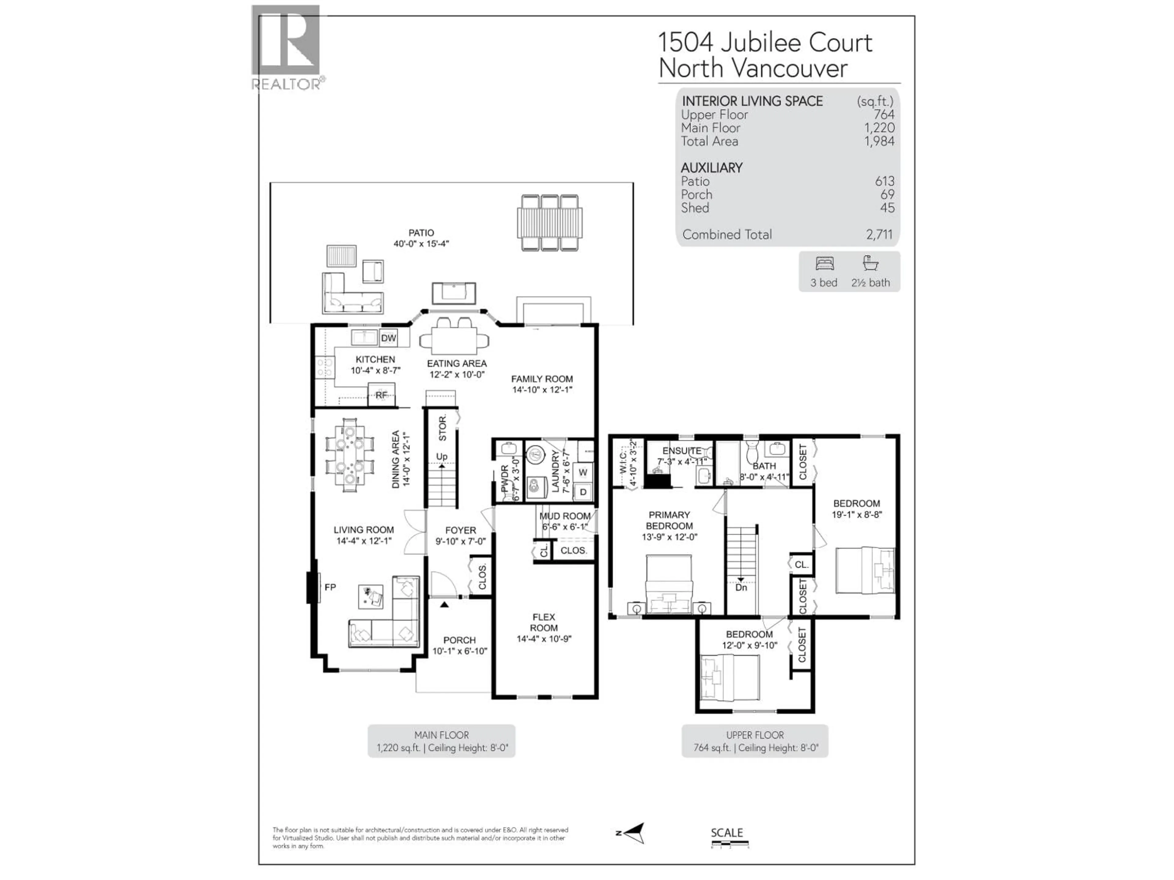 Floor plan for 1504 JUBILEE COURT, North Vancouver British Columbia V7G2H7