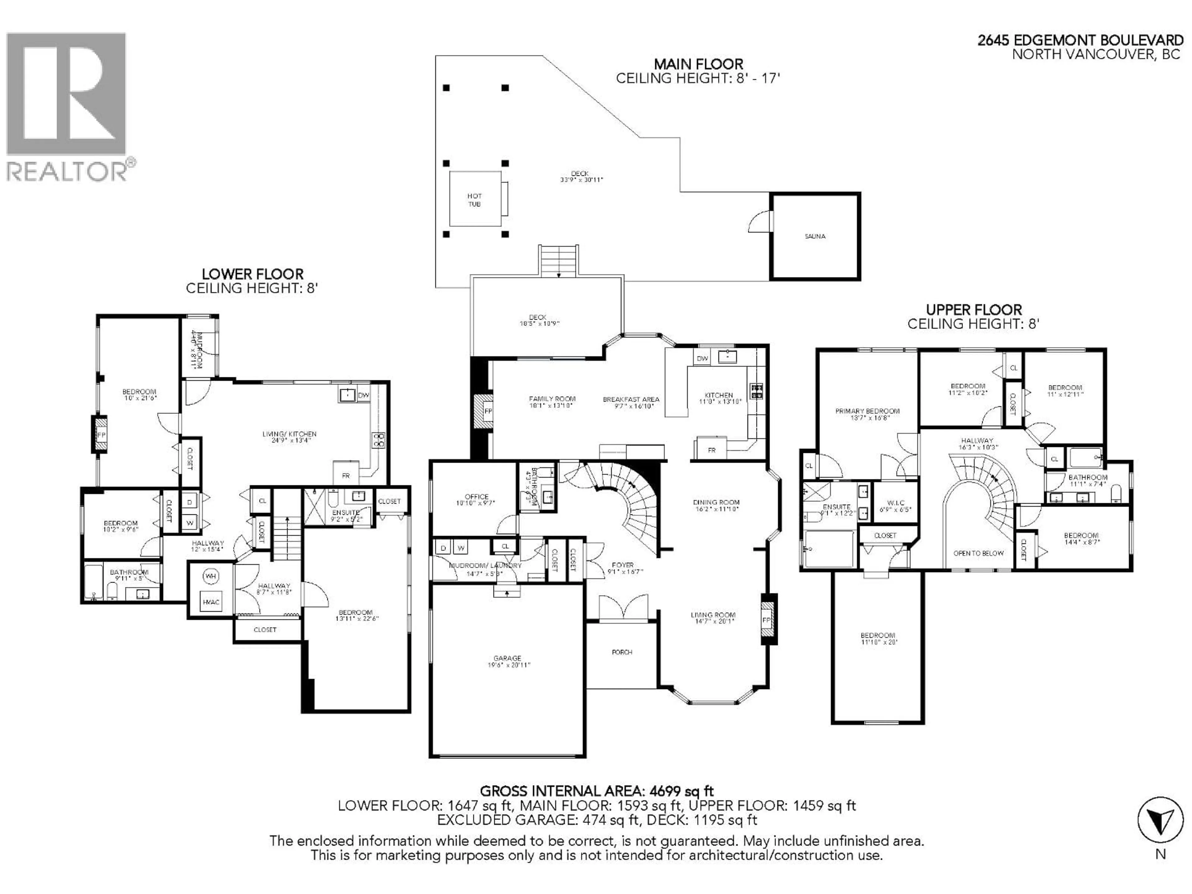 Floor plan for 2645 EDGEMONT BOULEVARD, North Vancouver British Columbia V7R2N1