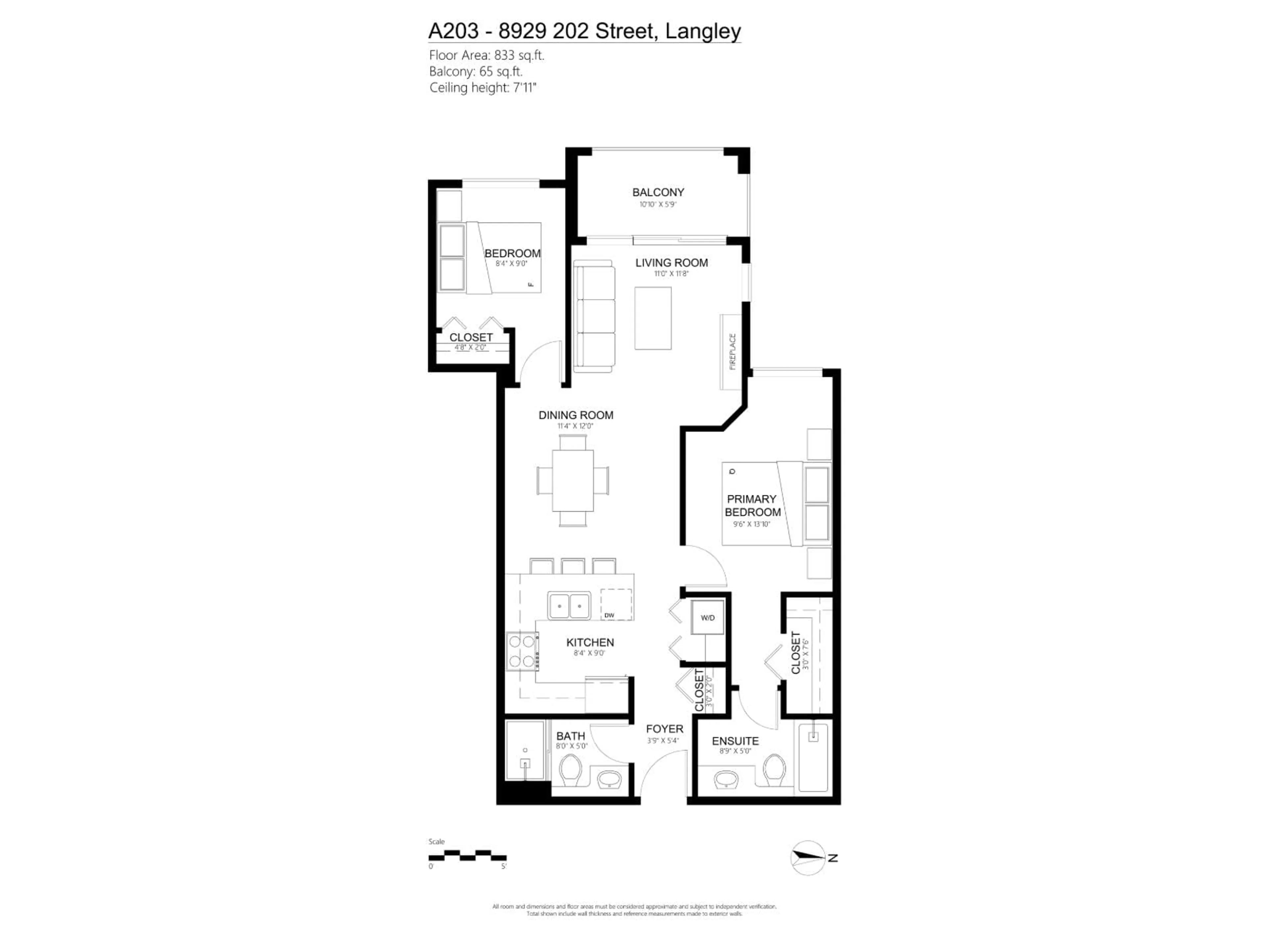 Floor plan for A203 - 8929 202, Langley British Columbia V1M0B4