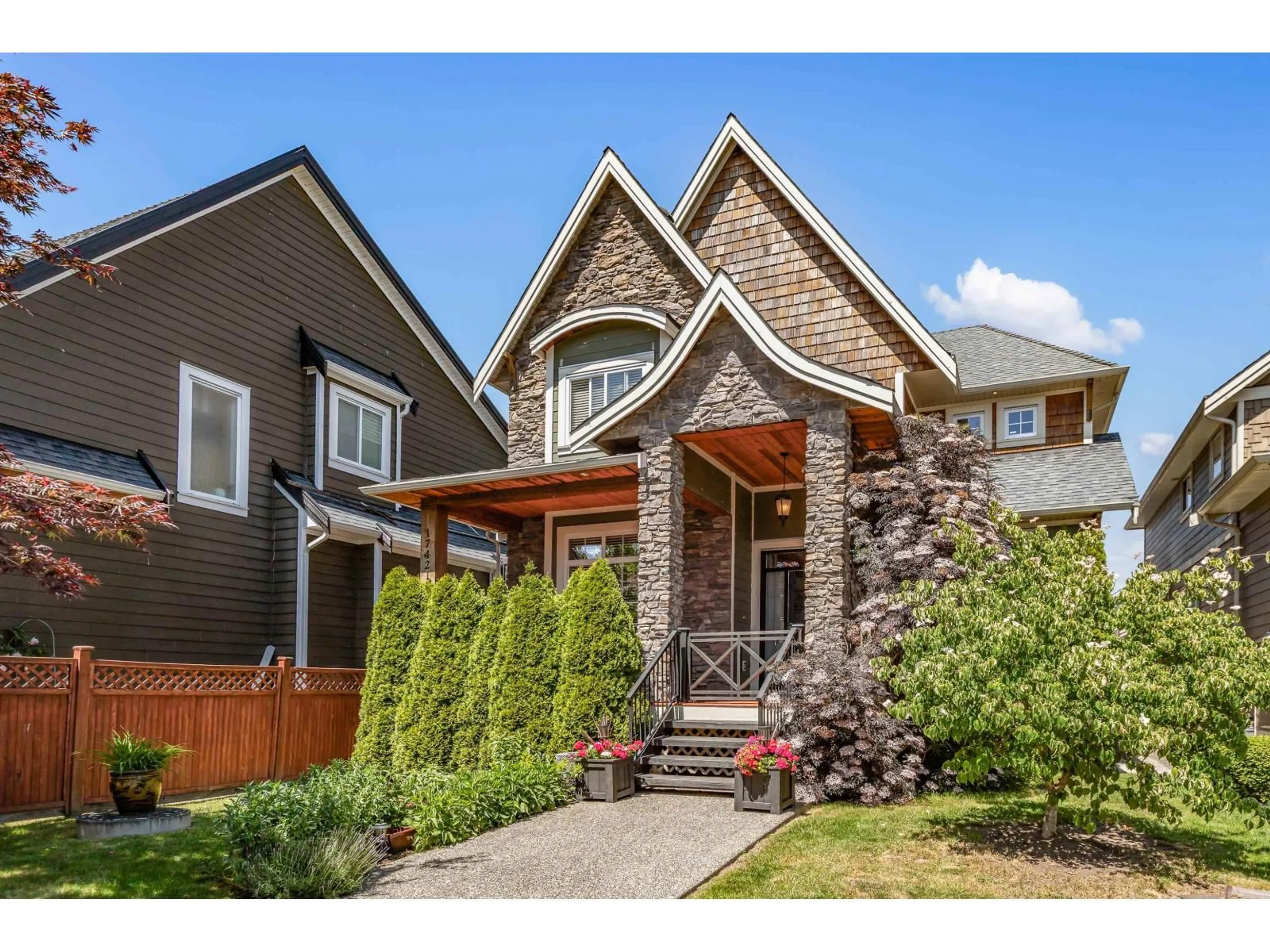 Home with brick exterior material, street for 17421 1A, Surrey British Columbia V3S9P9