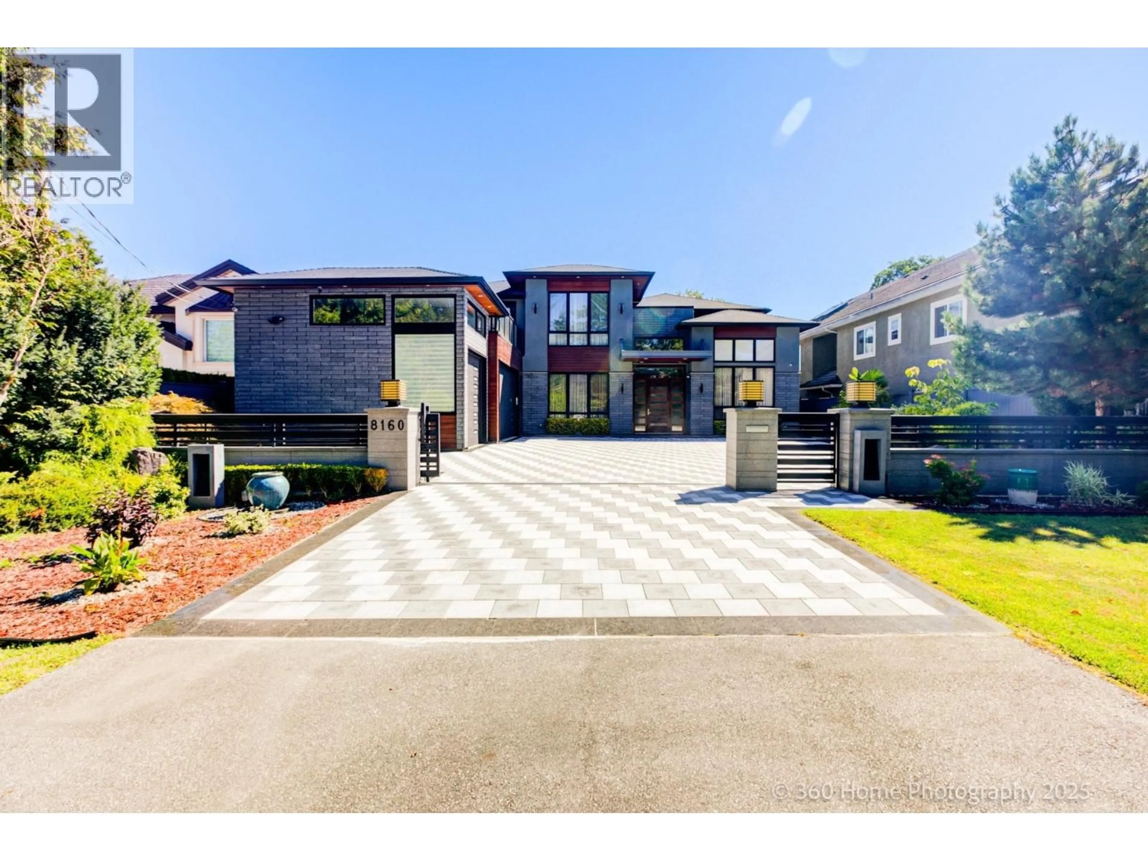 Home with brick exterior material, street for 8160 RAILWAY AVENUE, Richmond British Columbia V7C5C8