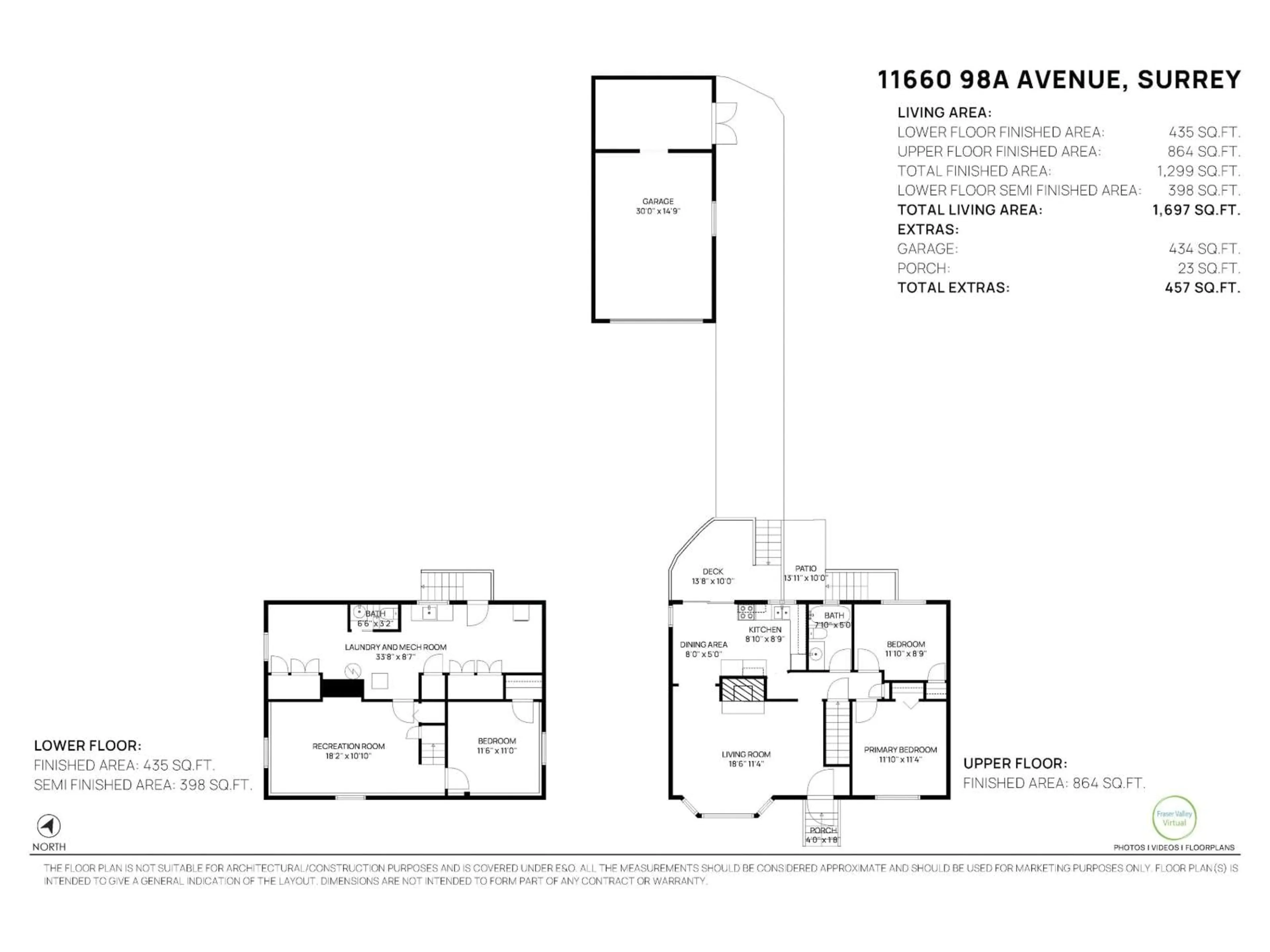 Floor plan for 11660 98A, Surrey British Columbia V3V2K9