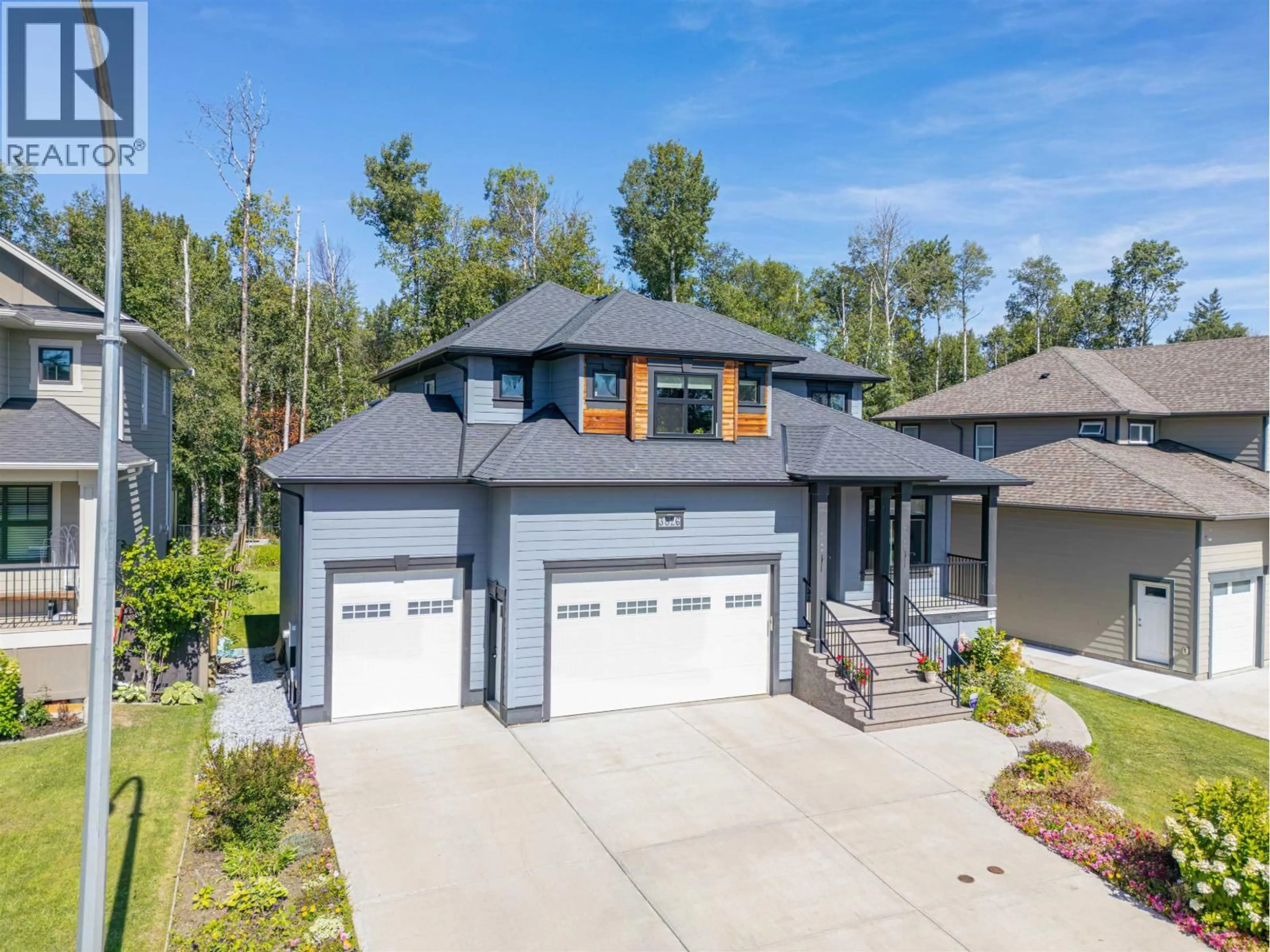 A pic from outside/outdoor area/front of a property/back of a property/a pic from drone, street for 3826 BARNES DRIVE, Prince George British Columbia V2N0G4