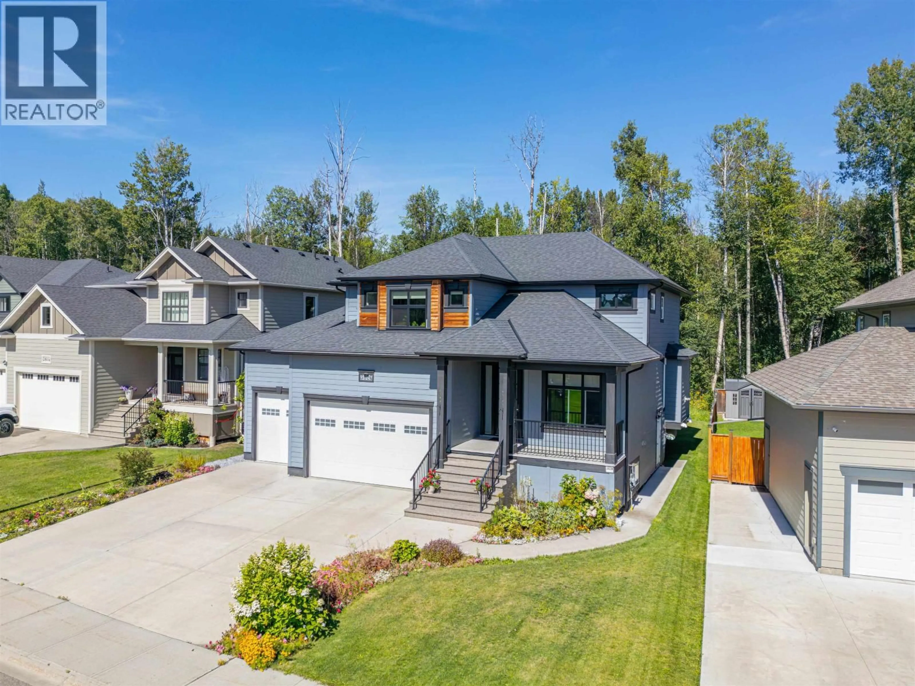 A pic from outside/outdoor area/front of a property/back of a property/a pic from drone, street for 3826 BARNES DRIVE, Prince George British Columbia V2N0G4