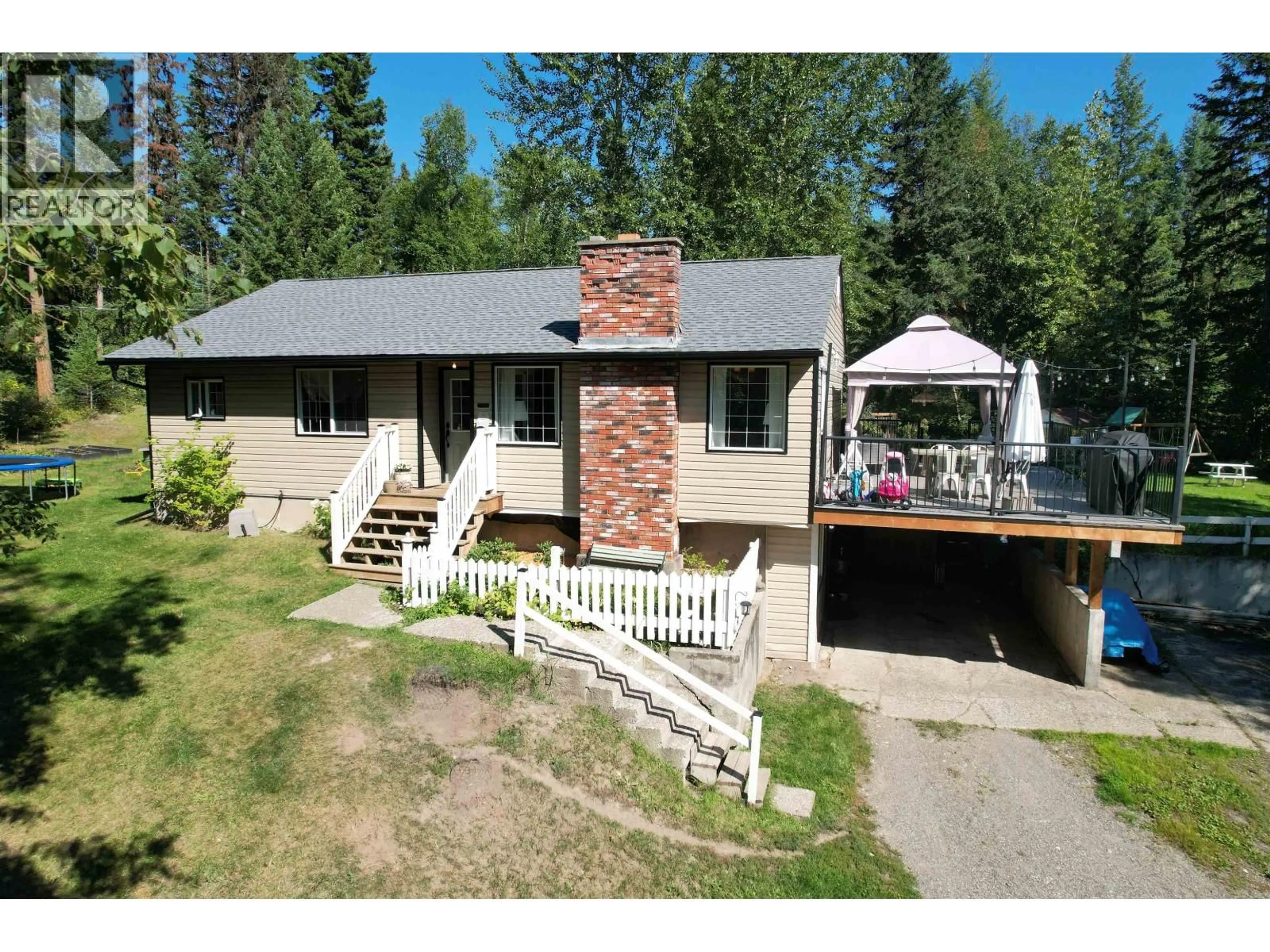 A pic from outside/outdoor area/front of a property/back of a property/a pic from drone, water/lake/river/ocean view for 2216 BARKER ROAD, Quesnel British Columbia V2J7B7