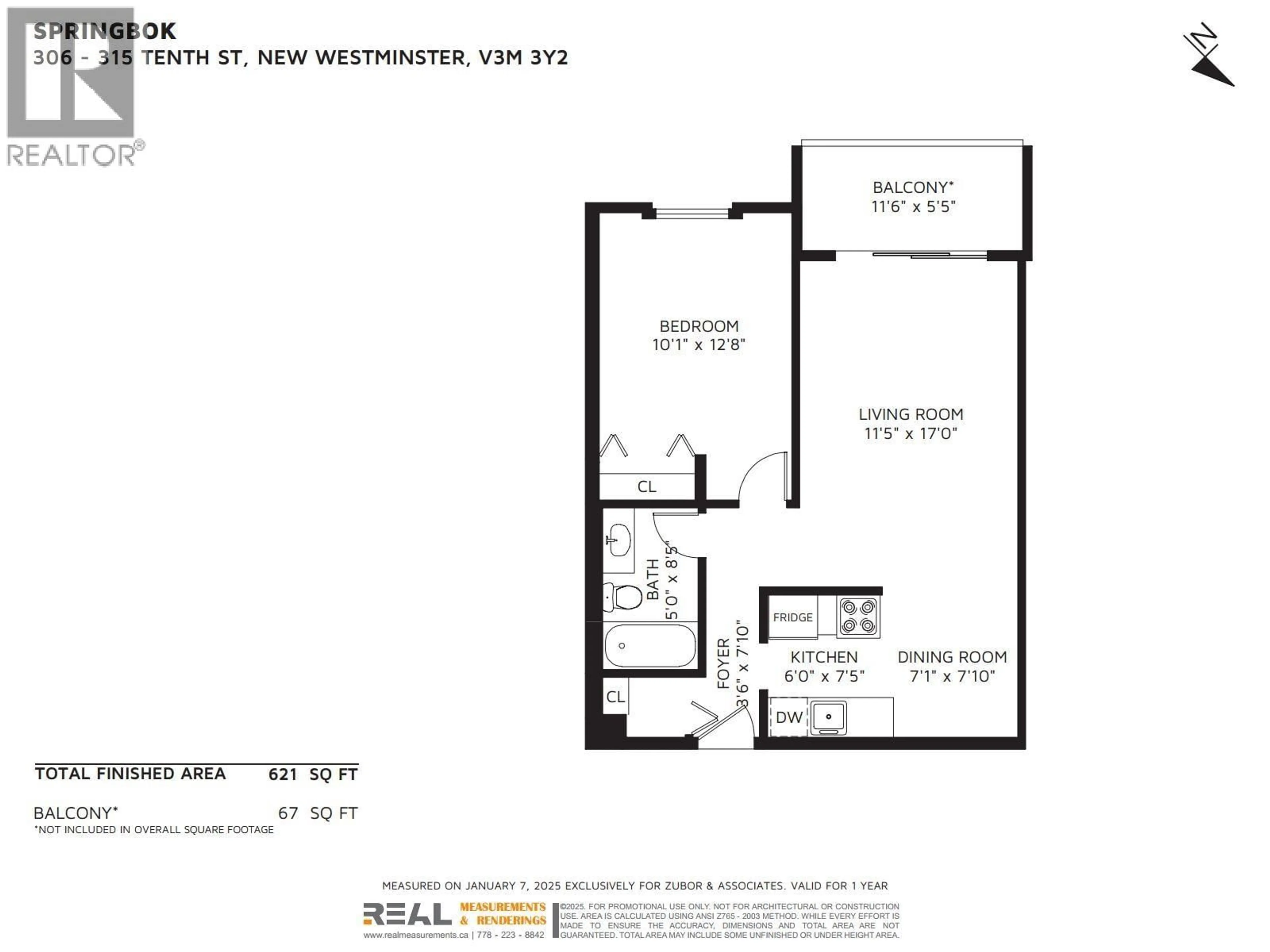 Floor plan for 306 - 315 TENTH STREET, New Westminster British Columbia V3M3Y2