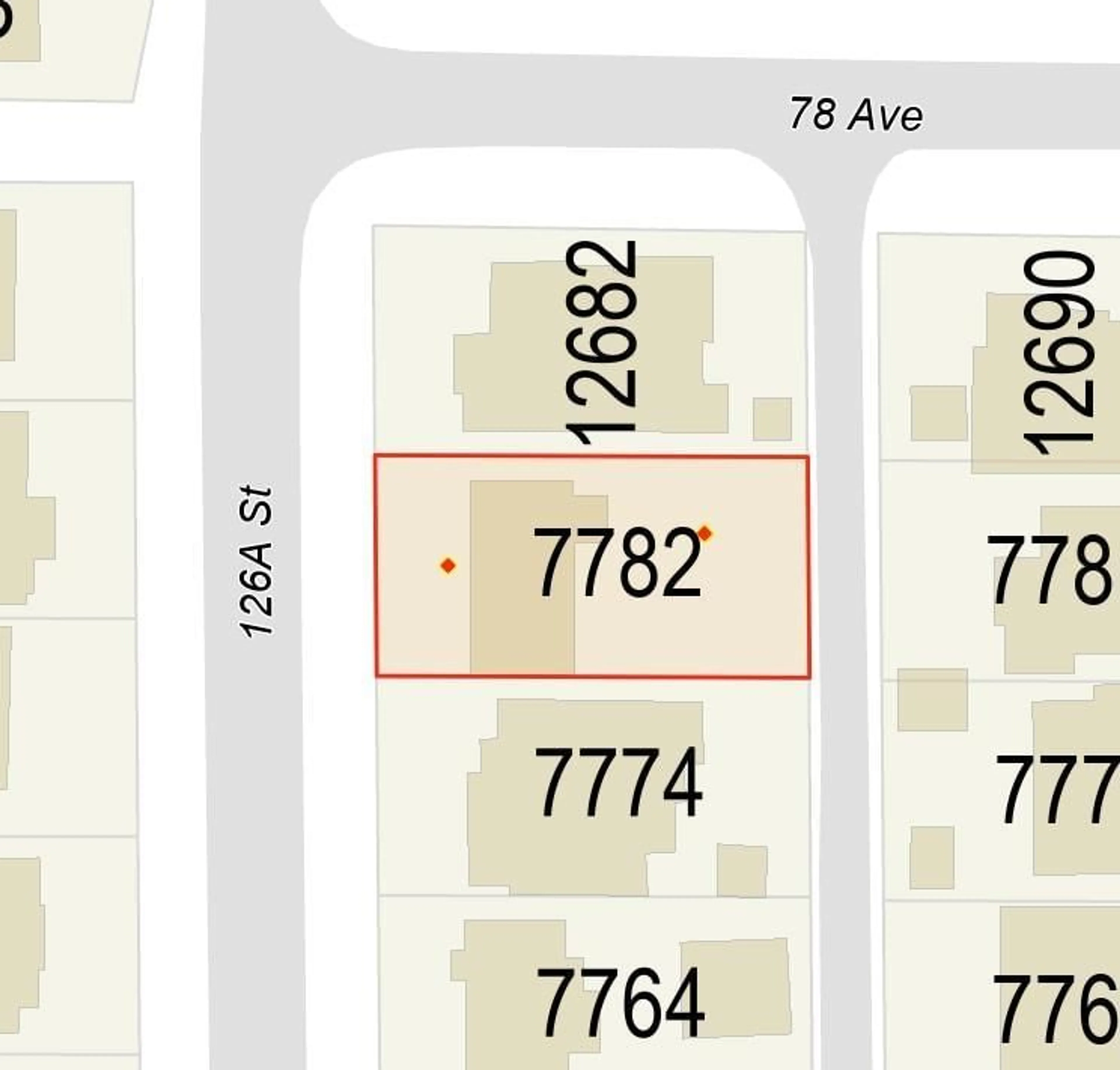 Picture of a map for 7782 126A, Surrey British Columbia V3W4A9