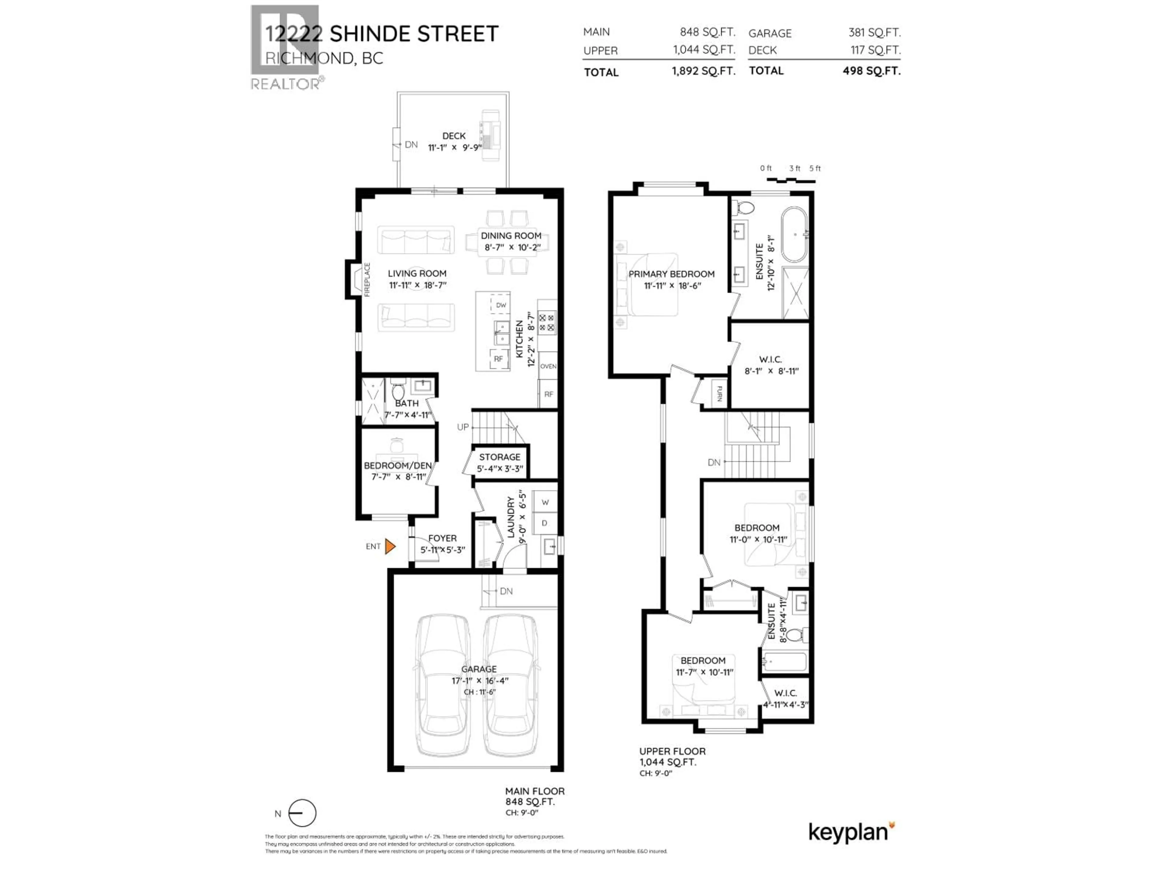 Floor plan for 12222 SHINDE STREET, Richmond British Columbia V7E0C2