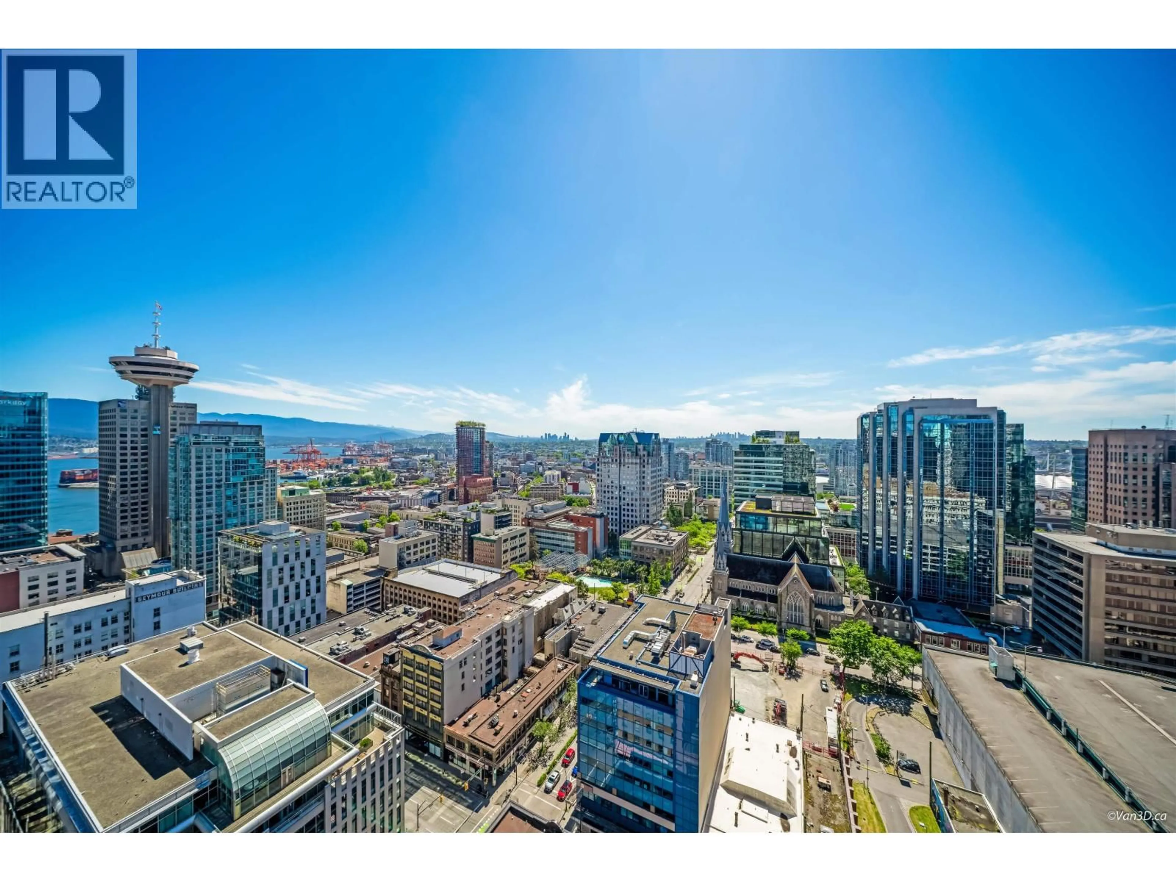 A pic from outside/outdoor area/front of a property/back of a property/a pic from drone, city buildings view from balcony for 2714 - 610 GRANVILLE STREET, Vancouver British Columbia V6C3T3