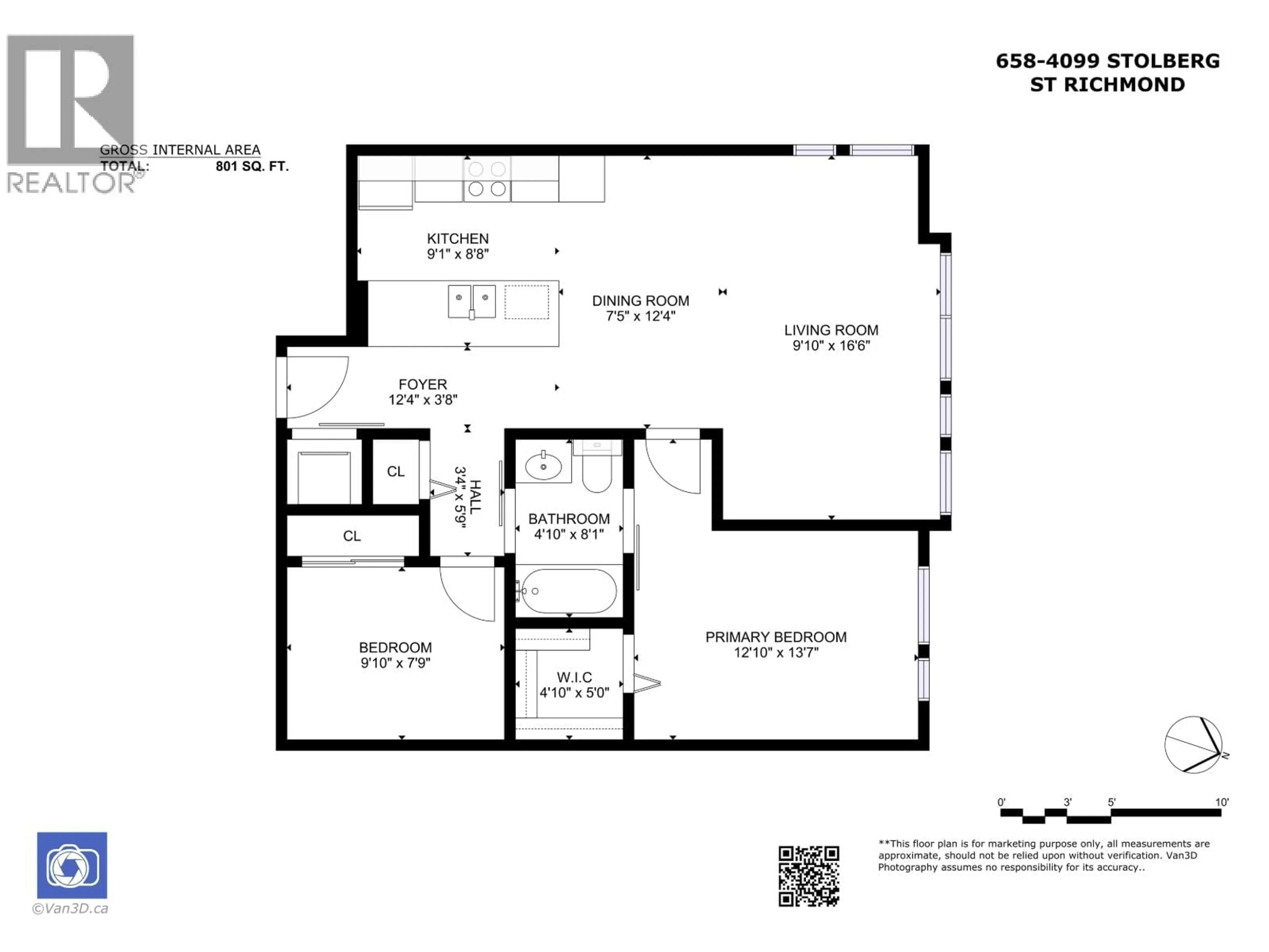 Floor plan for 658 - 4099 STOLBERG STREET, Richmond British Columbia V6X0J4