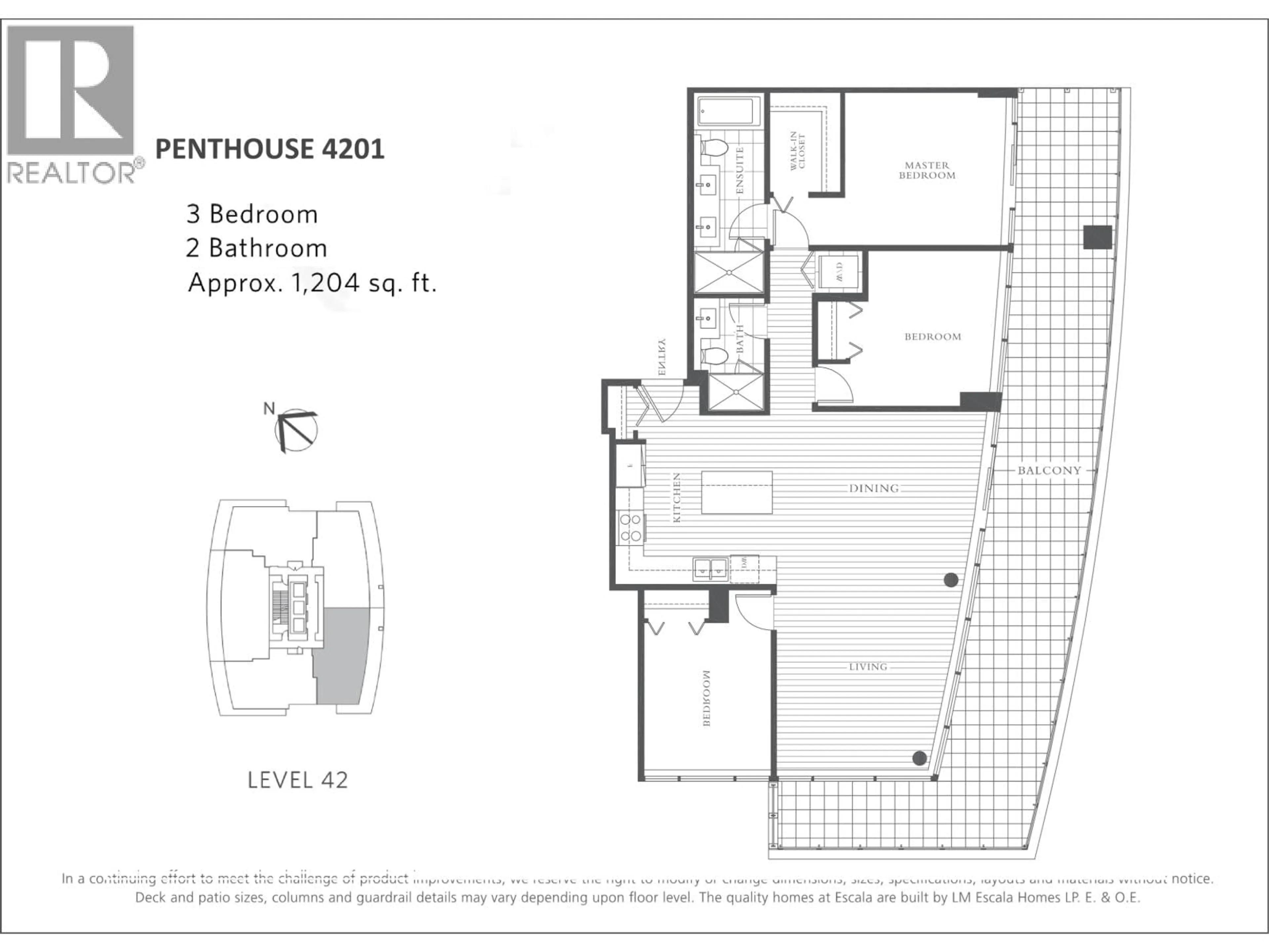 Floor plan for 4201 - 1788 GILMORE AVENUE, Burnaby British Columbia V5C0L5