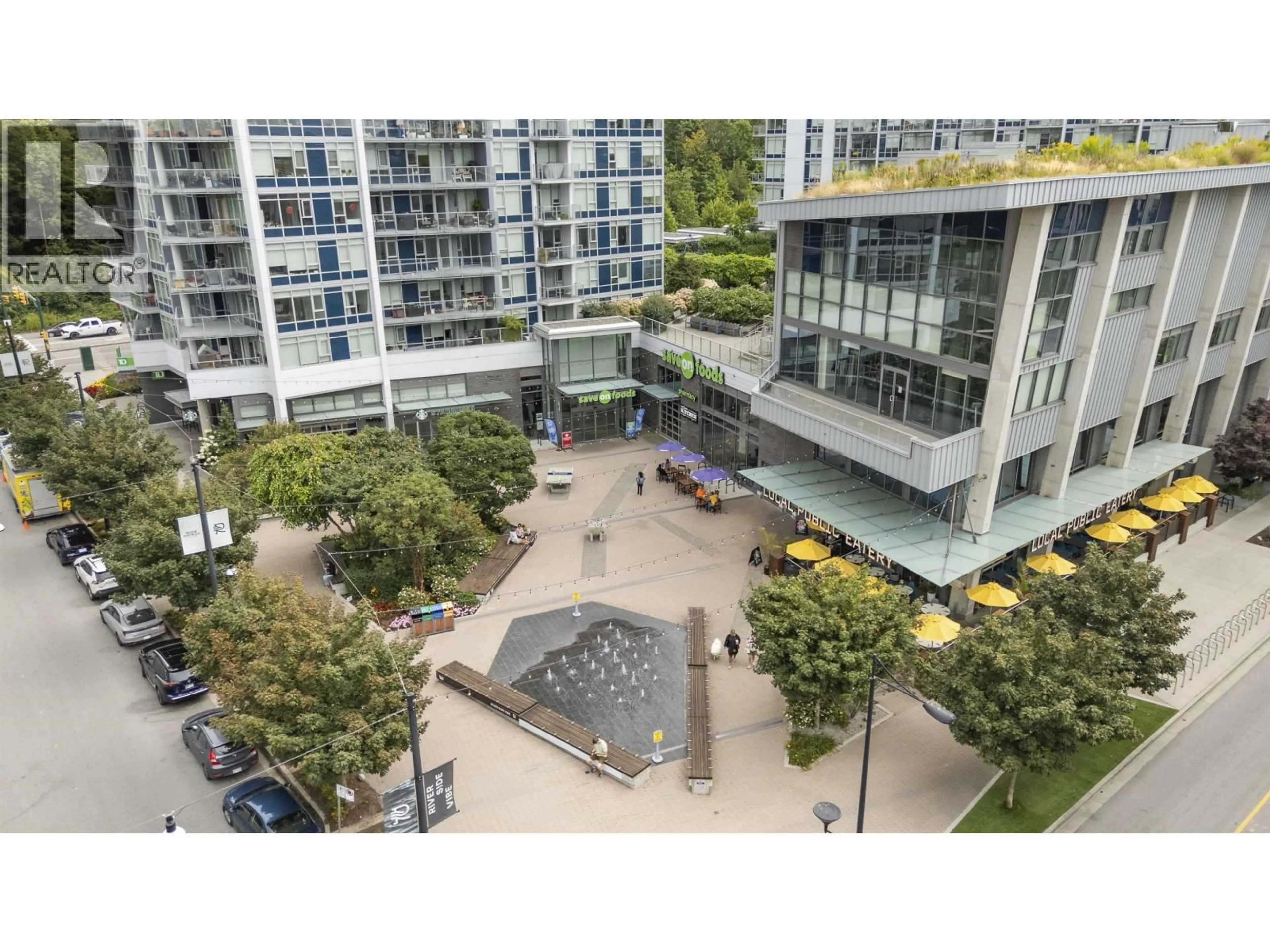A pic from outside/outdoor area/front of a property/back of a property/a pic from drone, city buildings view from balcony for 415 - 3163 RIVERWALK AVENUE, Vancouver British Columbia V5S0A8