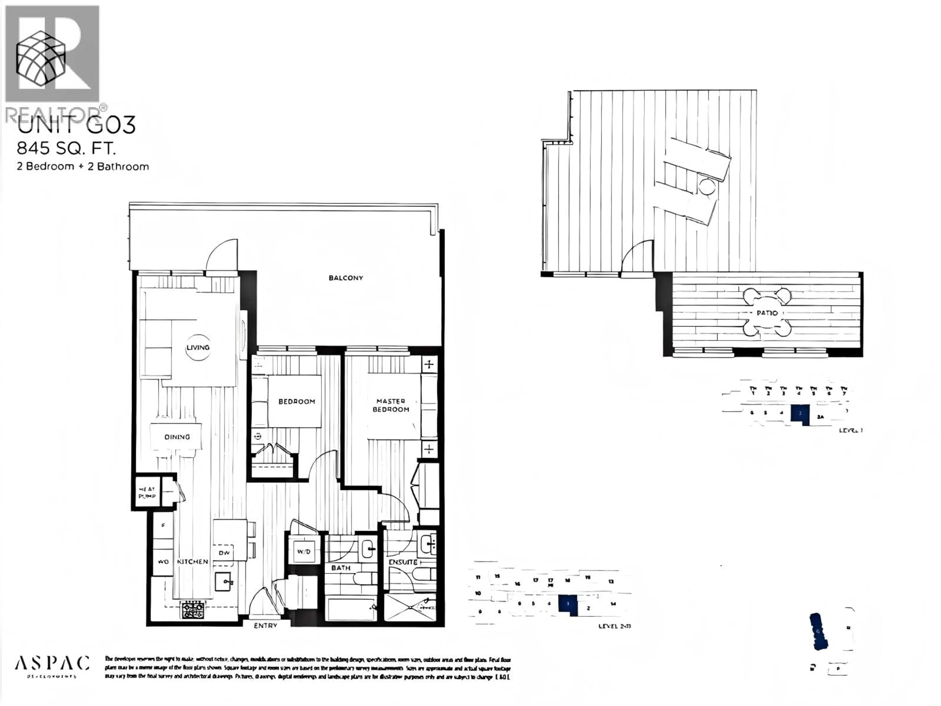 Floor plan for 1103 - 6811 PEARSON WAY, Richmond British Columbia V7C0E7