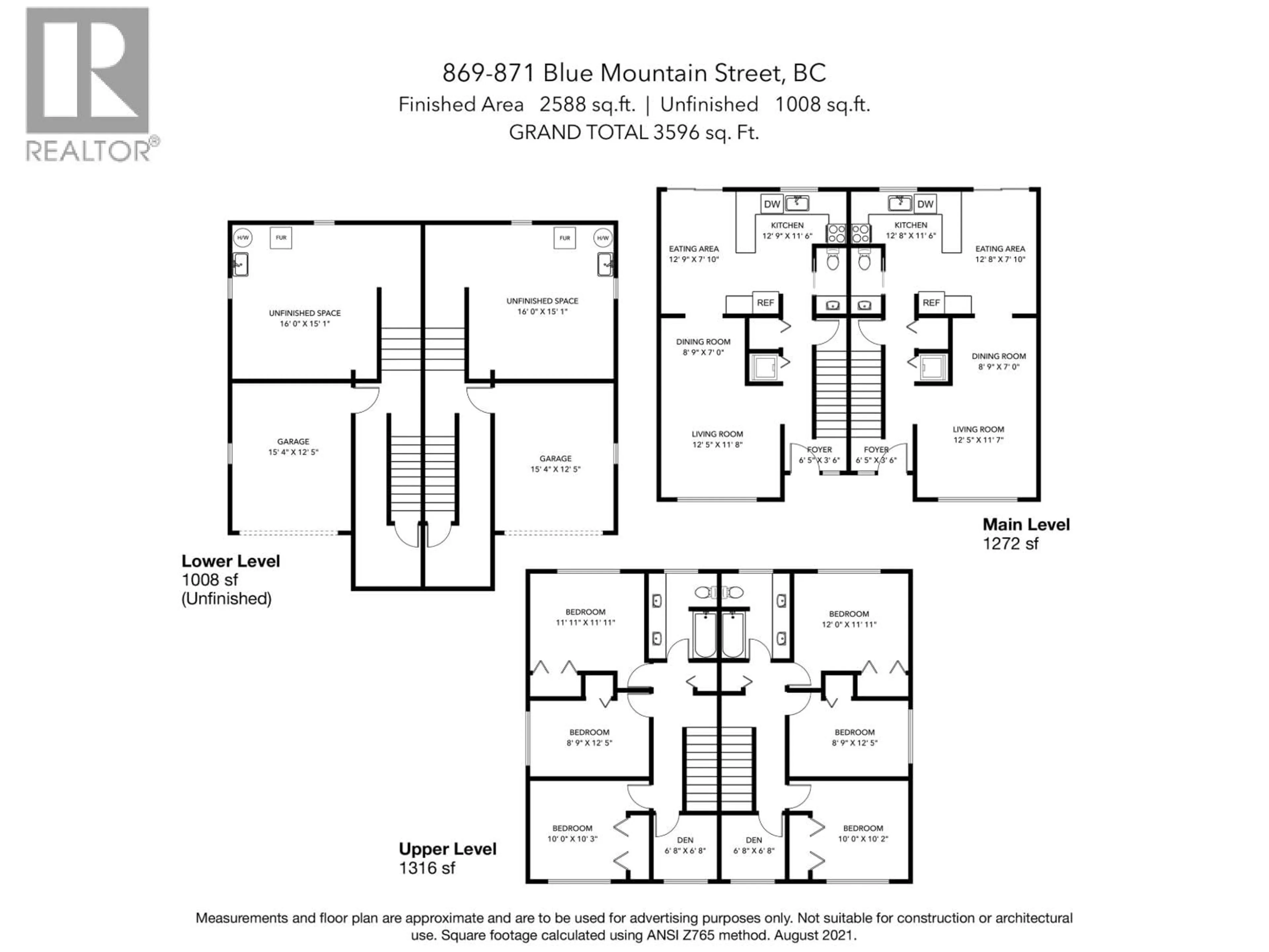 Floor plan for 869 BLUE MOUNTAIN STREET, Coquitlam British Columbia V3J4S9