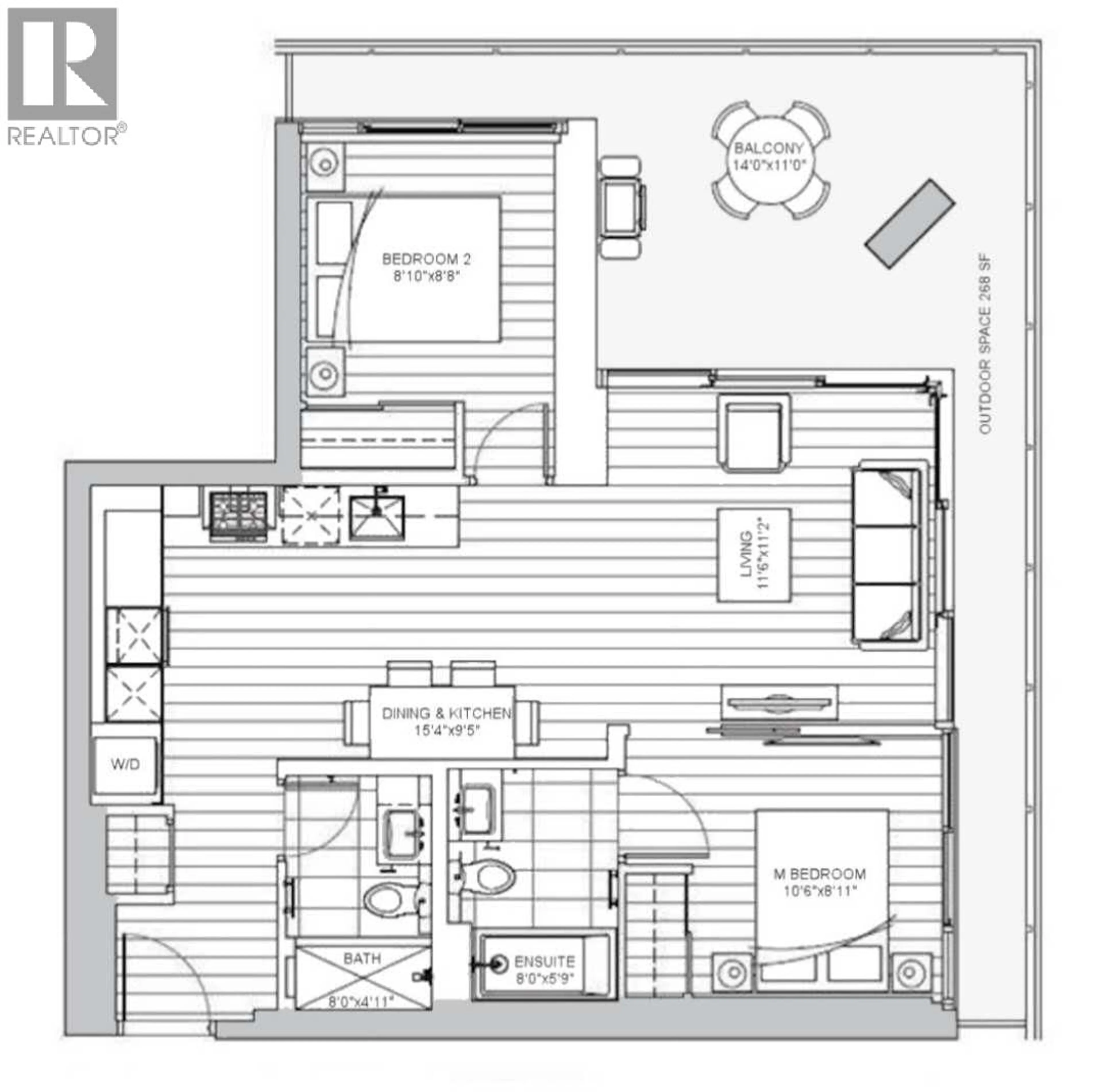 Floor plan for 1011 - 4730 LOUGHEED HIGHWAY, Burnaby British Columbia V5C0M9